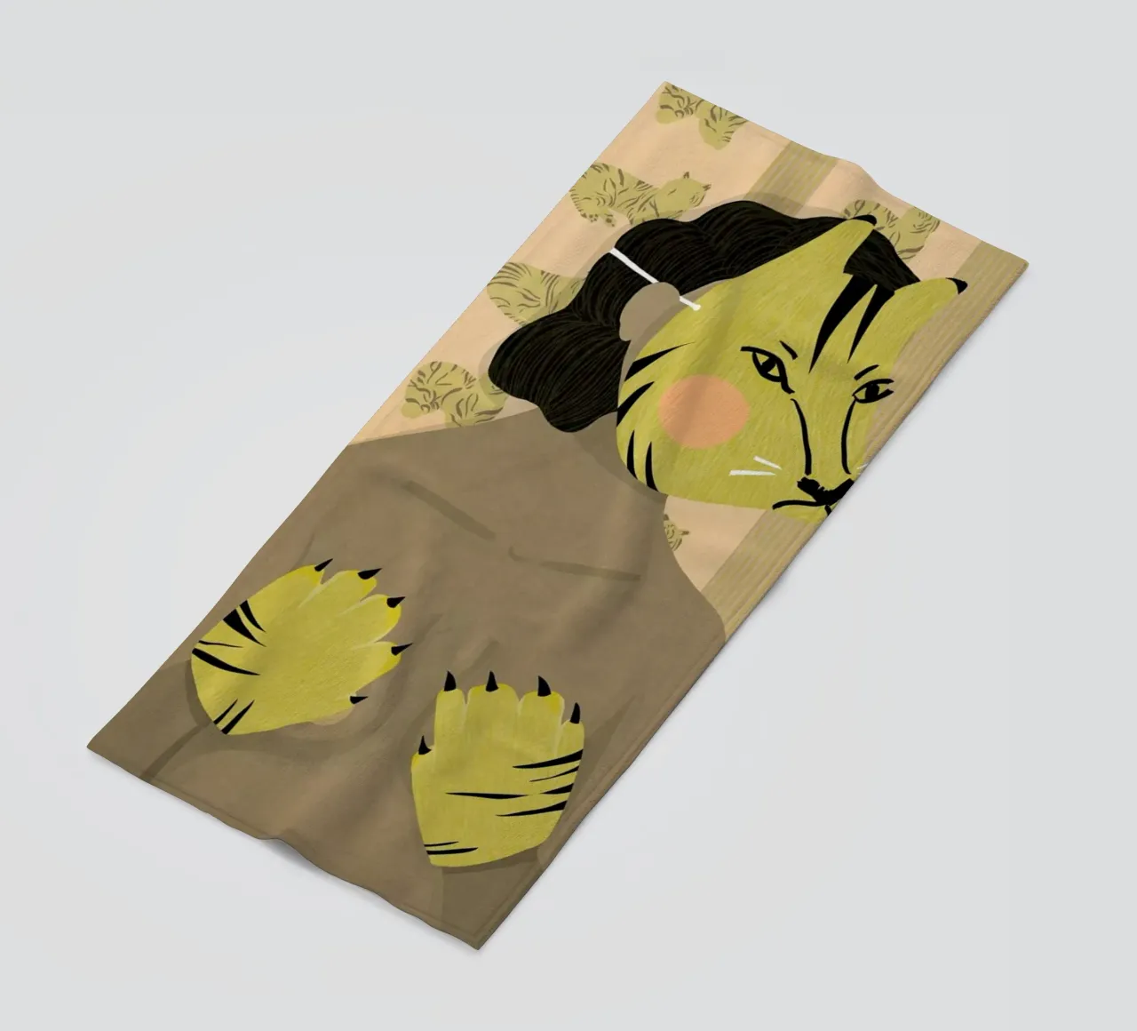My Body Is Mine beach towel by Amalia Restrepo