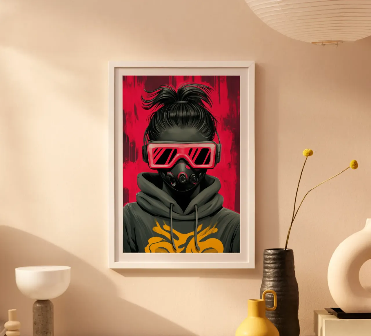 Cyber ribelle in una tempesta di neon carta hahnemühle da melipo-art