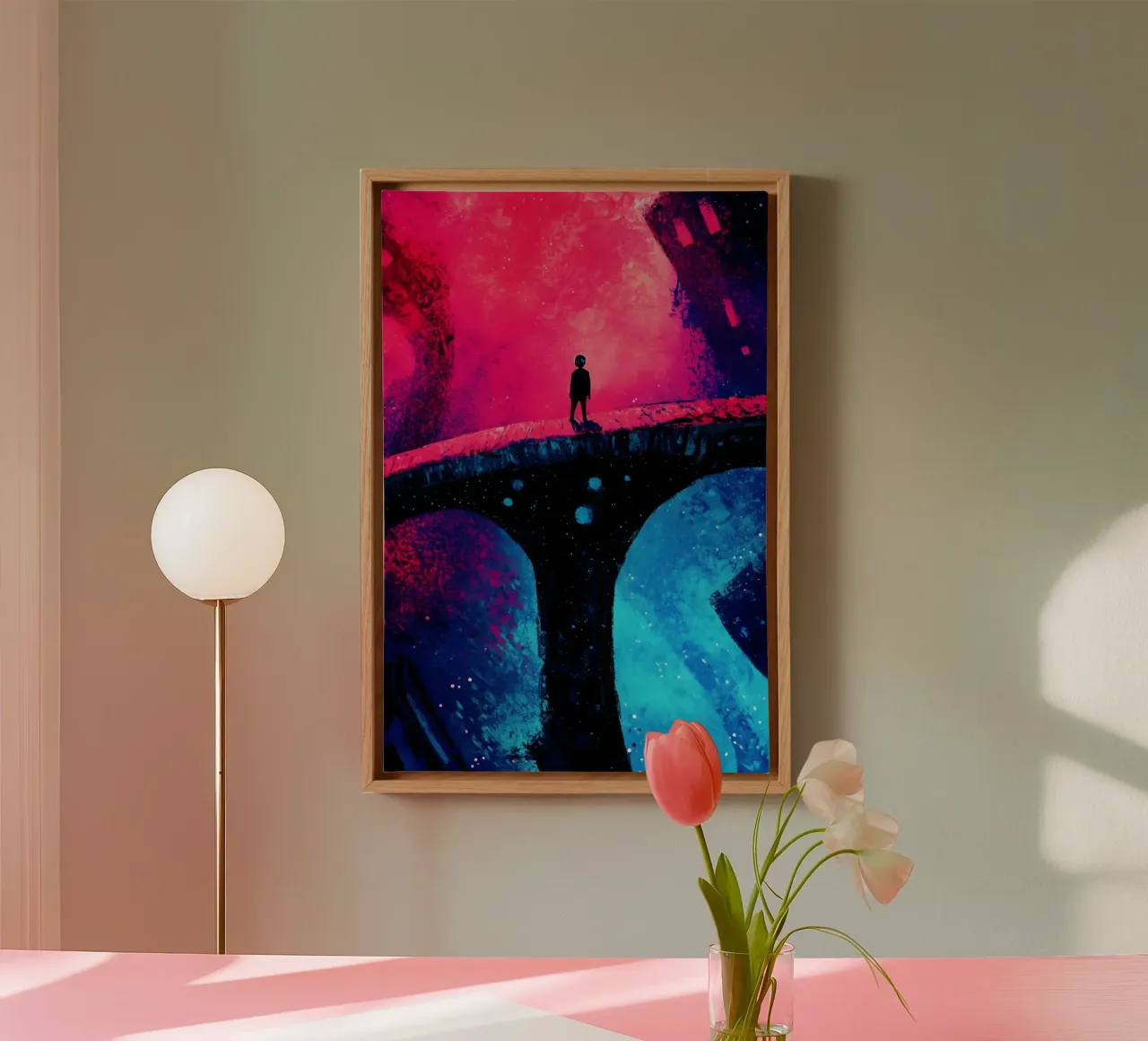 Wanderer between the worlds canvas by melipo-art