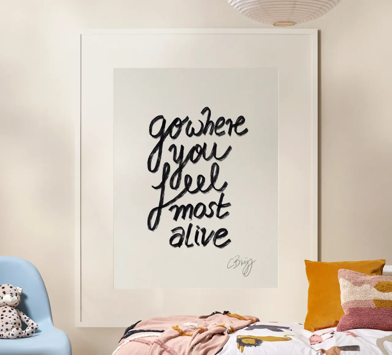 Go where you feel most alive carta hahnemühle da Claudiabrueggen