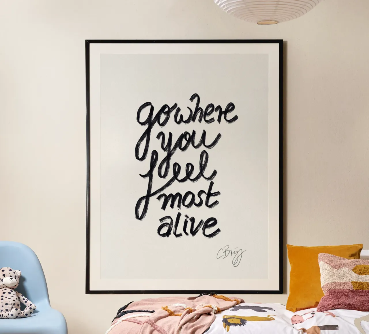Go where you feel most alive carta hahnemühle da Claudiabrueggen
