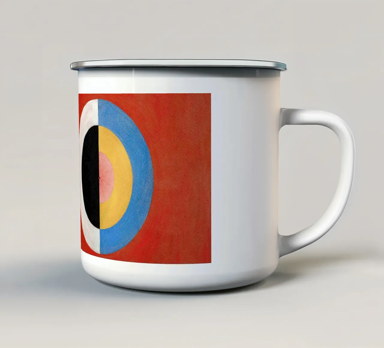 Hilma Af Klint - The Swan No 17 Emaille Tasse von apoloprints