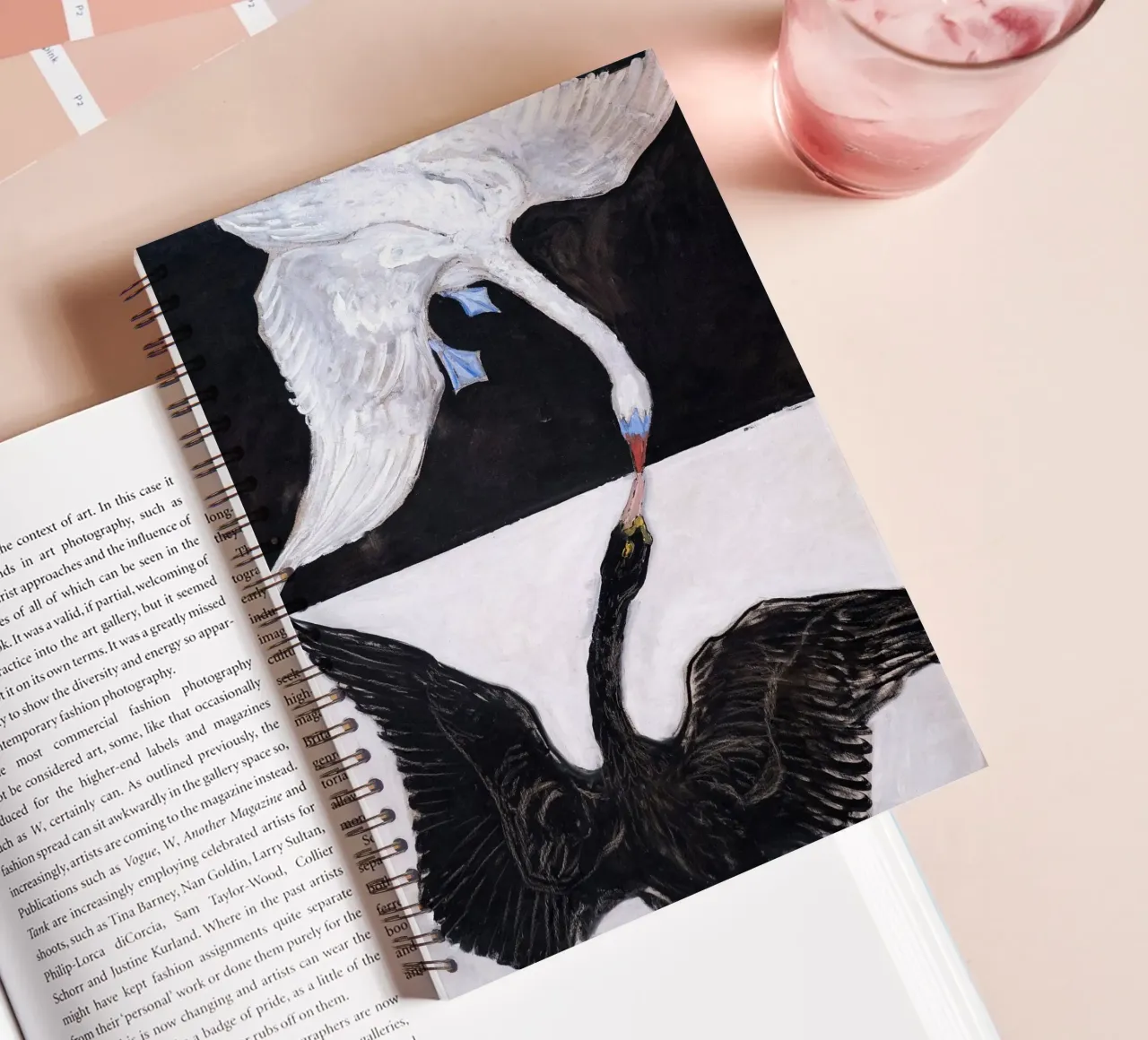 Hilma Af Klint - The Swan No 1 diario ad anelli da apoloprints