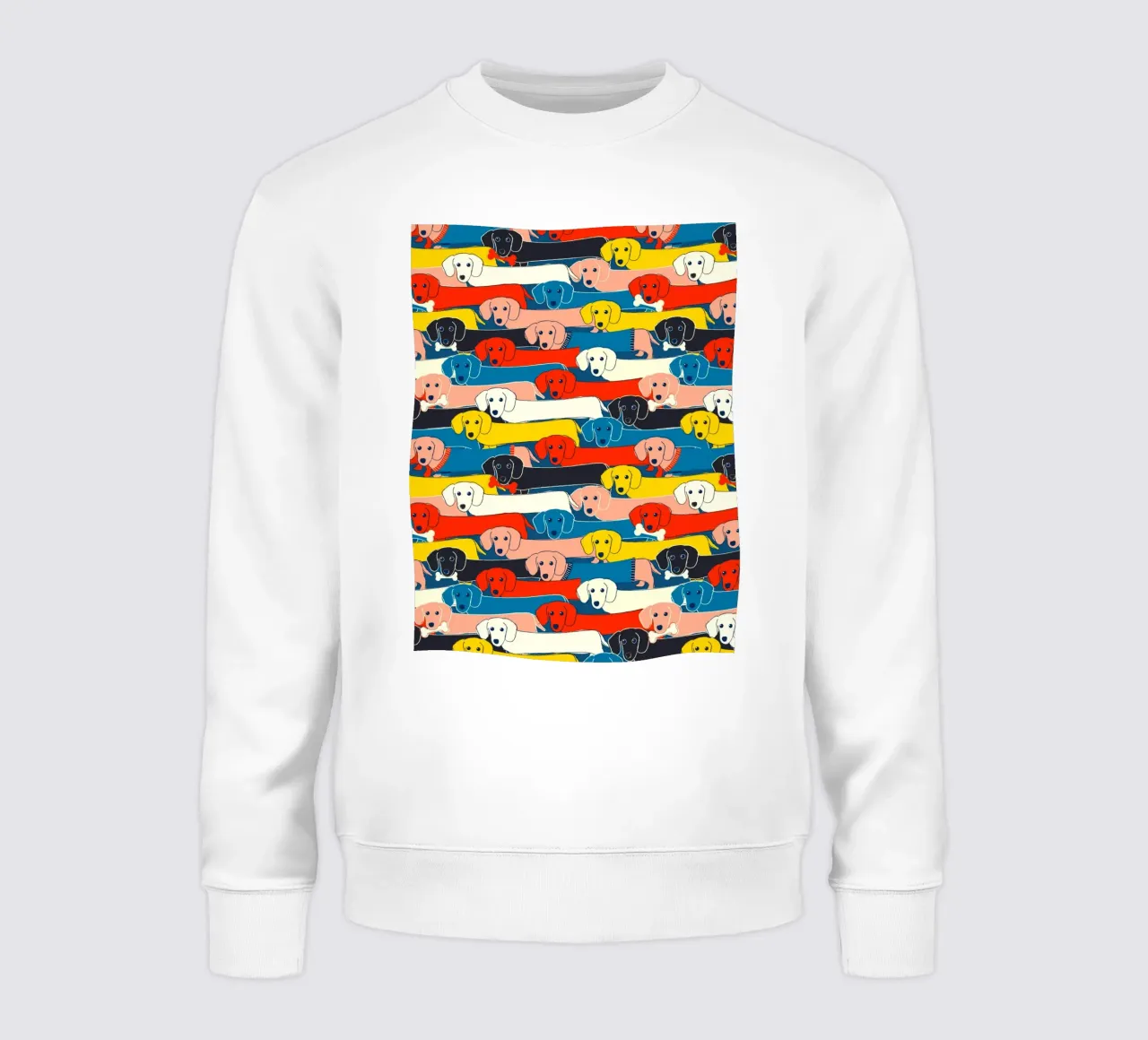 Playful Dachshund Sausage Dog Pattern for Dog Lovers felpa da showmemars