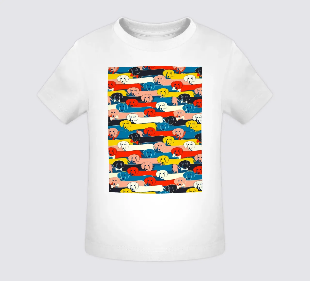 Playful Dachshund Sausage Dog Pattern for Dog Lovers maglietta neonato da showmemars