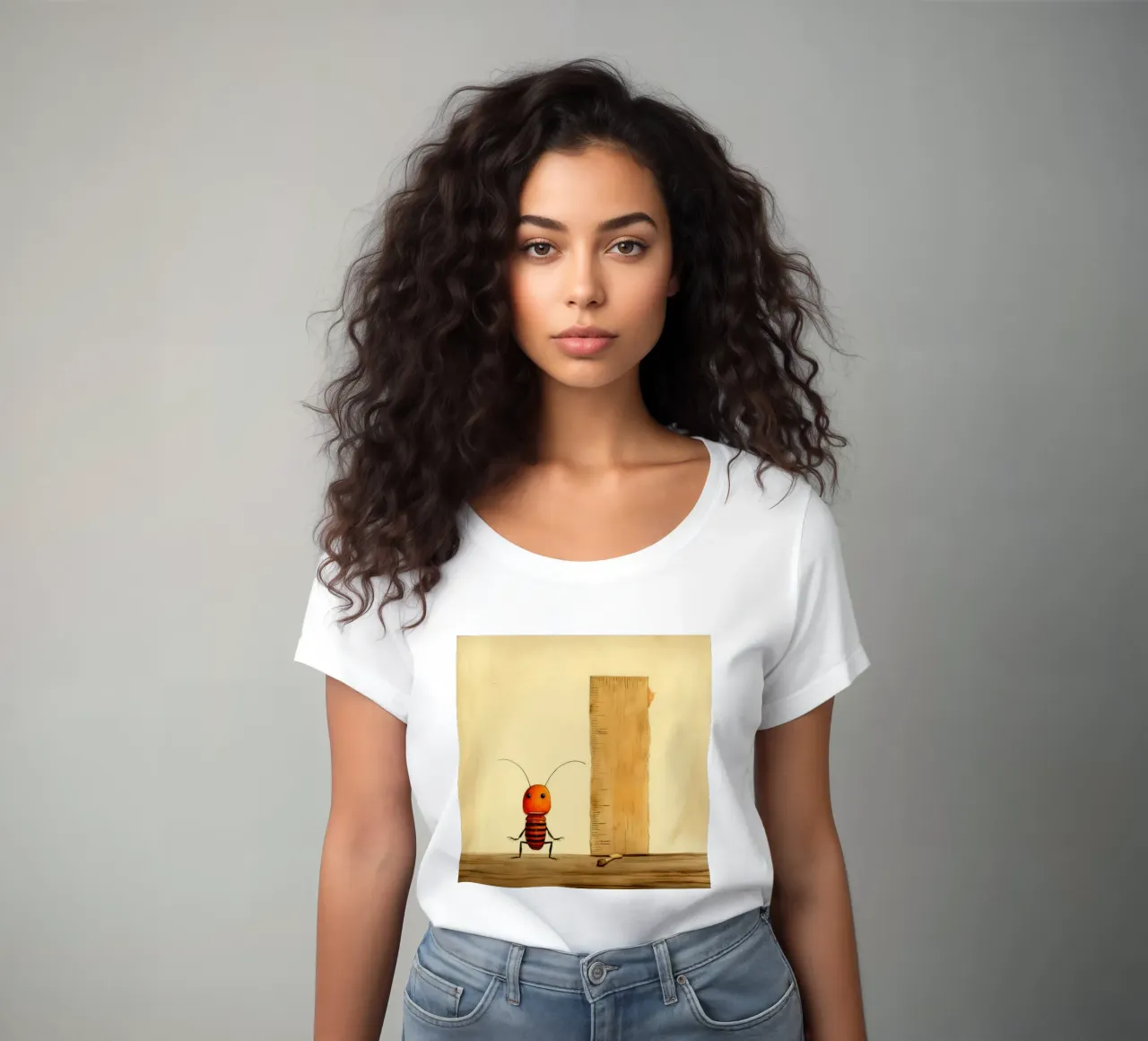 Minimal Termite 2 t-shirt ajusté pour femmes de Minimal Animal Art