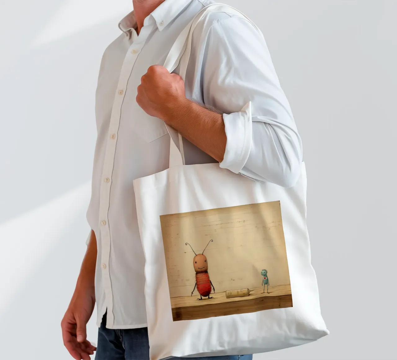 Minimal Termite 3 borsa in juta da Minimal Animal Art