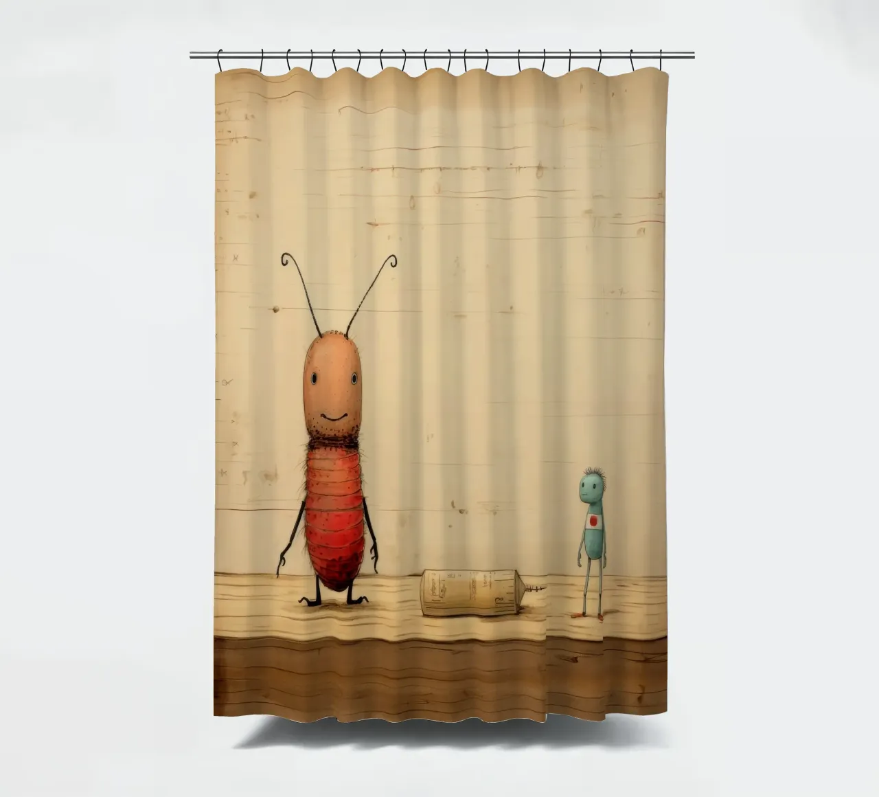 Minimal Termite 3 Duschvorhang von Minimal Animal Art