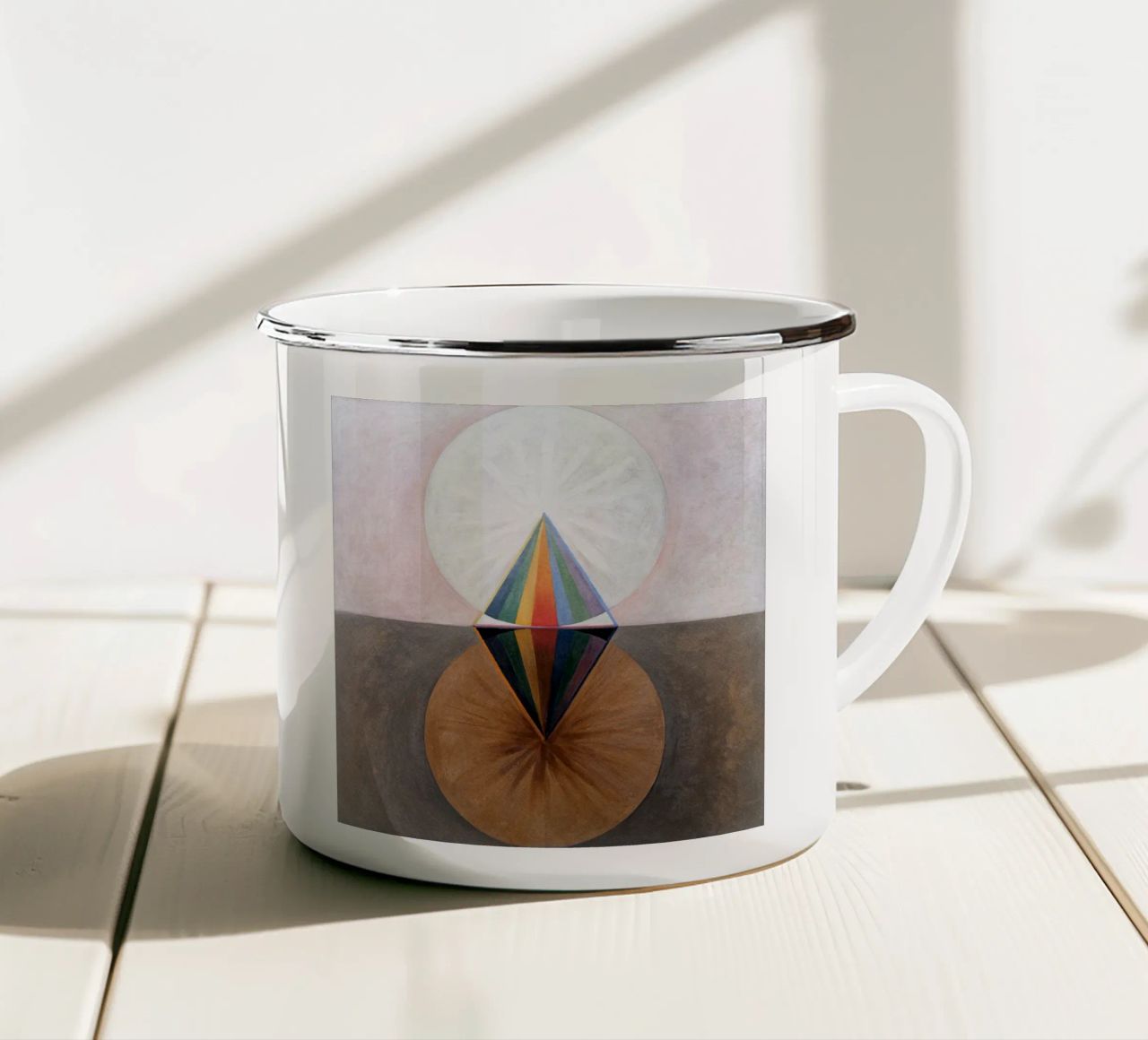Hilma Af Klint - The Swan No 12 tazza in smalto da apoloprints