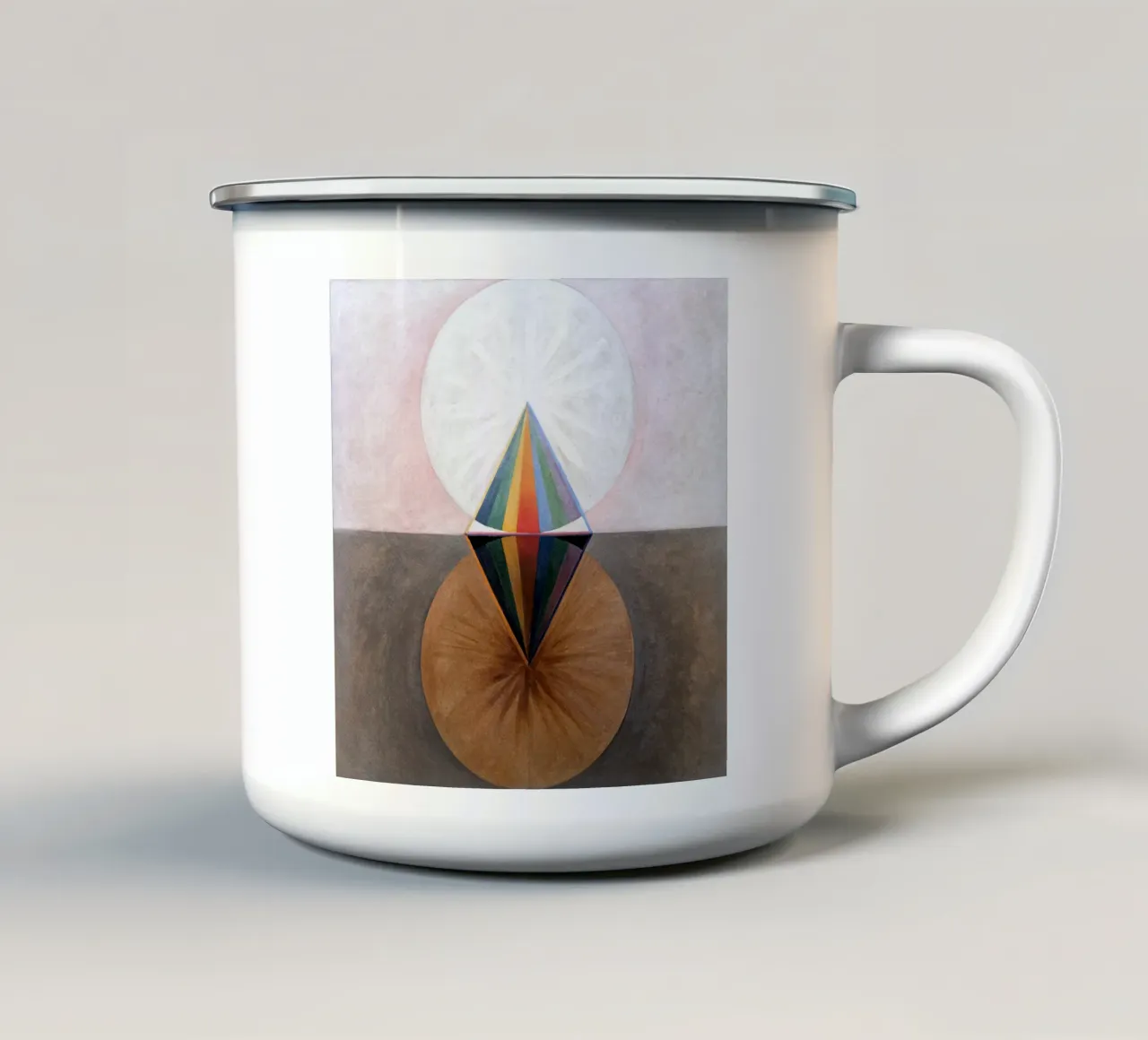 Hilma Af Klint - The Swan No 12 Emaille Tasse von apoloprints