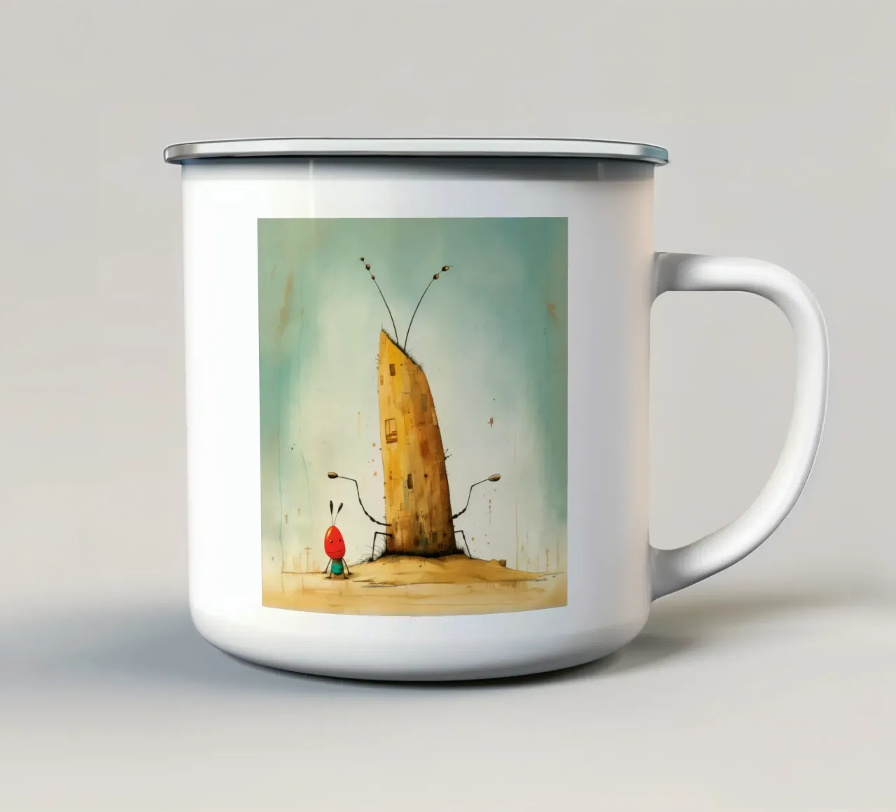Termite minima 1 tazza in smalto da Minimal Animal Art