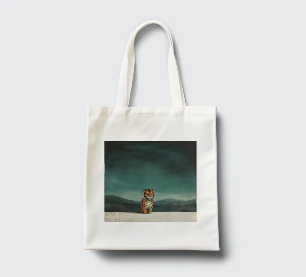 Tigre minima 3 borsa in juta da Minimal Animal Art