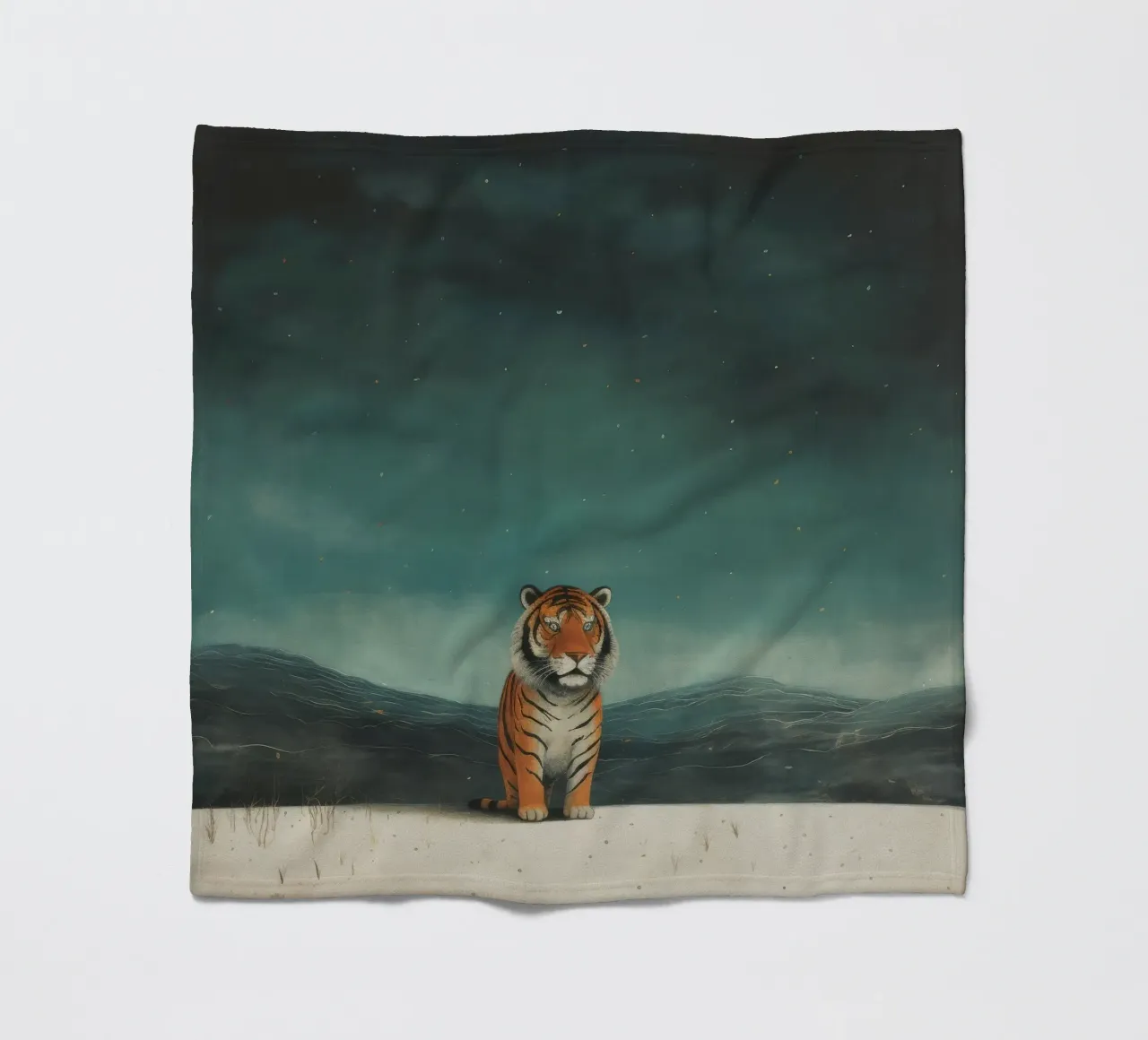 Tigre minima 3 coperta in pile da Minimal Animal Art