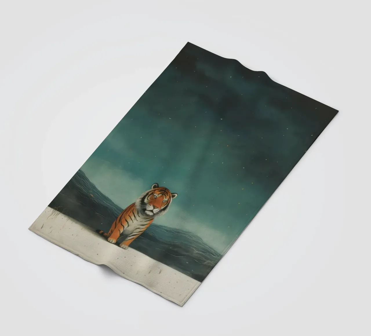 Tigre minima 3 coperta in pile da Minimal Animal Art