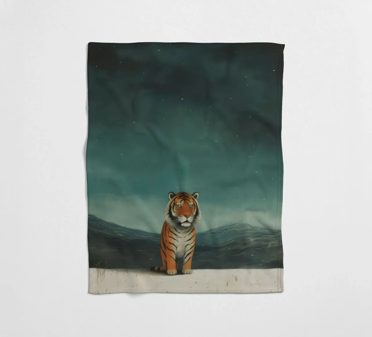Tigre minima 3 coperta in pile da Minimal Animal Art
