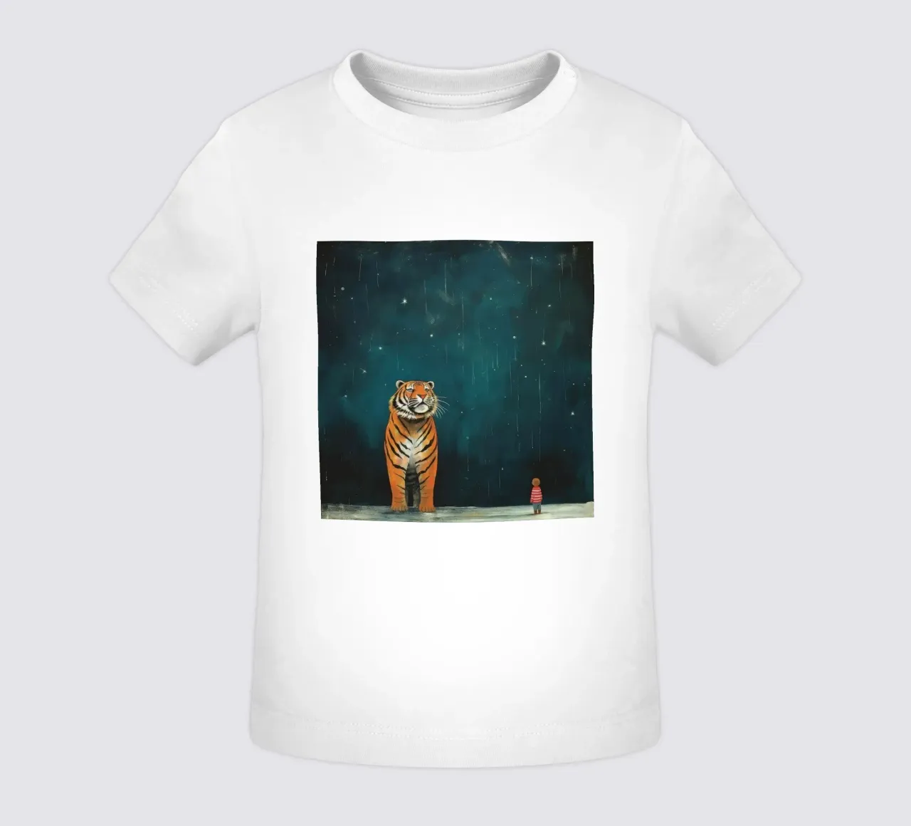 Tigre minima 4 maglietta neonato da Minimal Animal Art