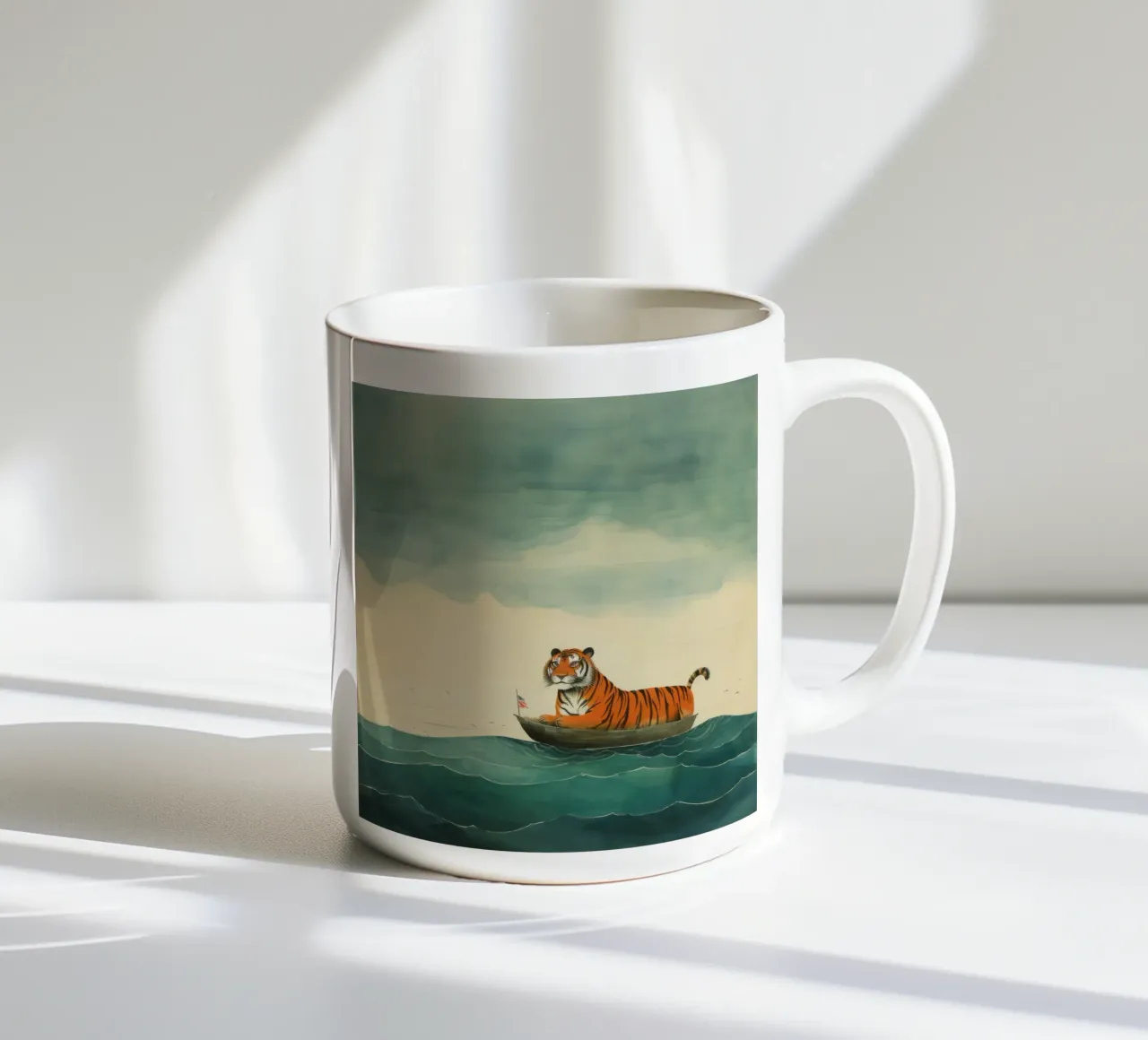 Tigre minima 1 tazza in ceramica da Minimal Animal Art