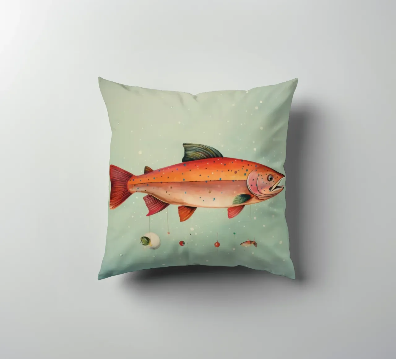 Trota minima 2 cuscino da Minimal Animal Art