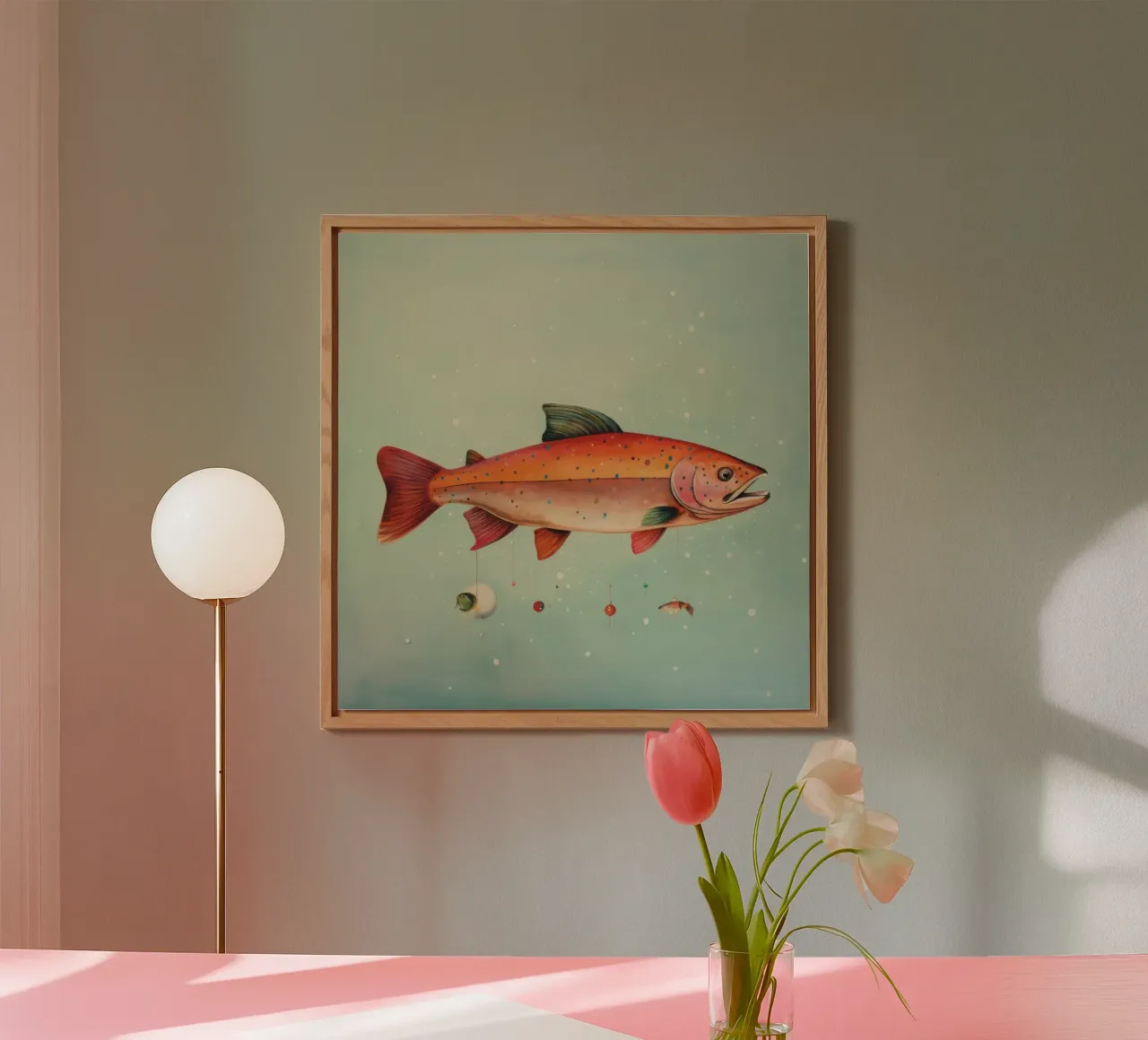Minimum Trout forex plate by Minimal Animal Art