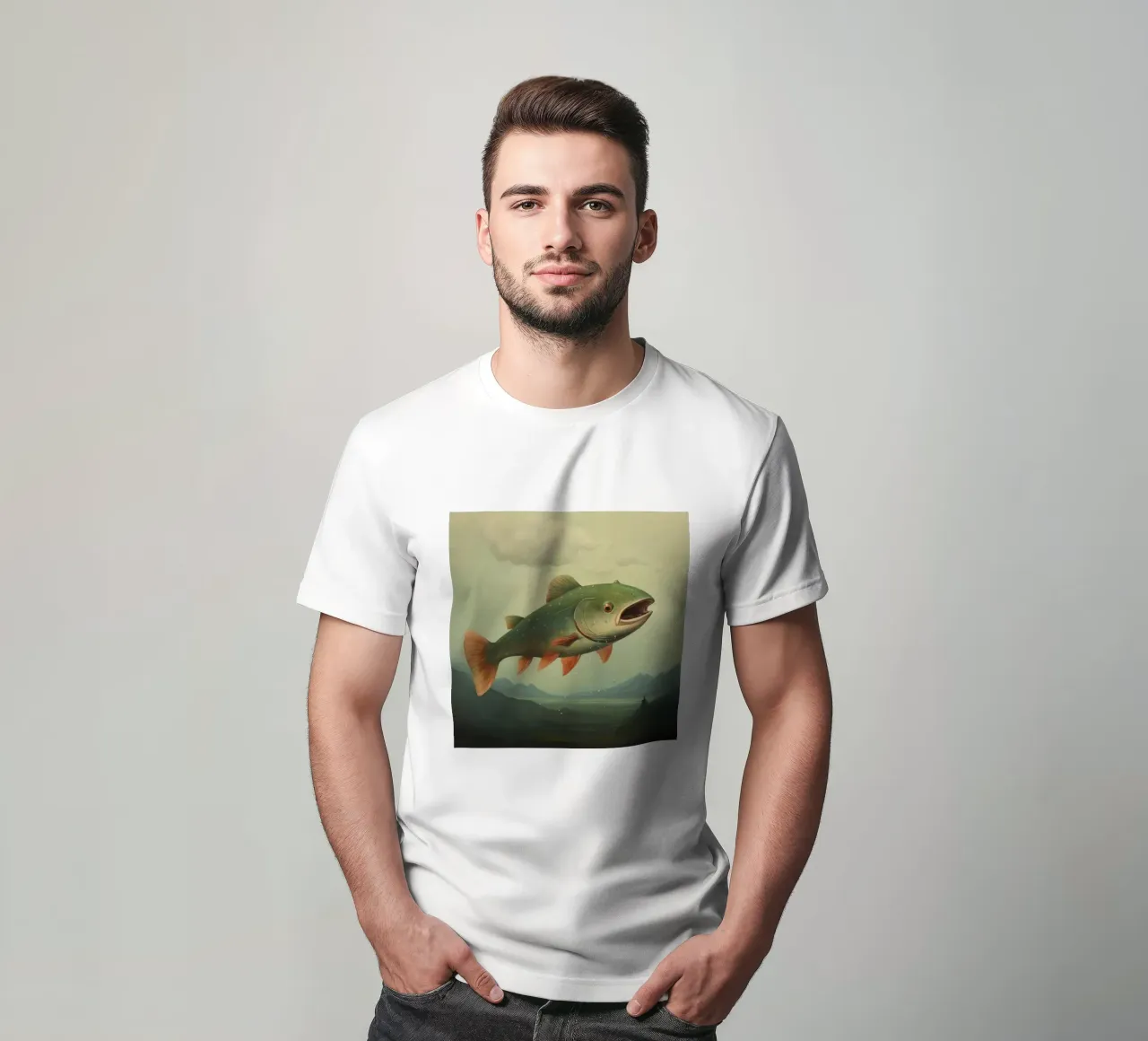 Trota minima 3 t-shirt da Minimal Animal Art