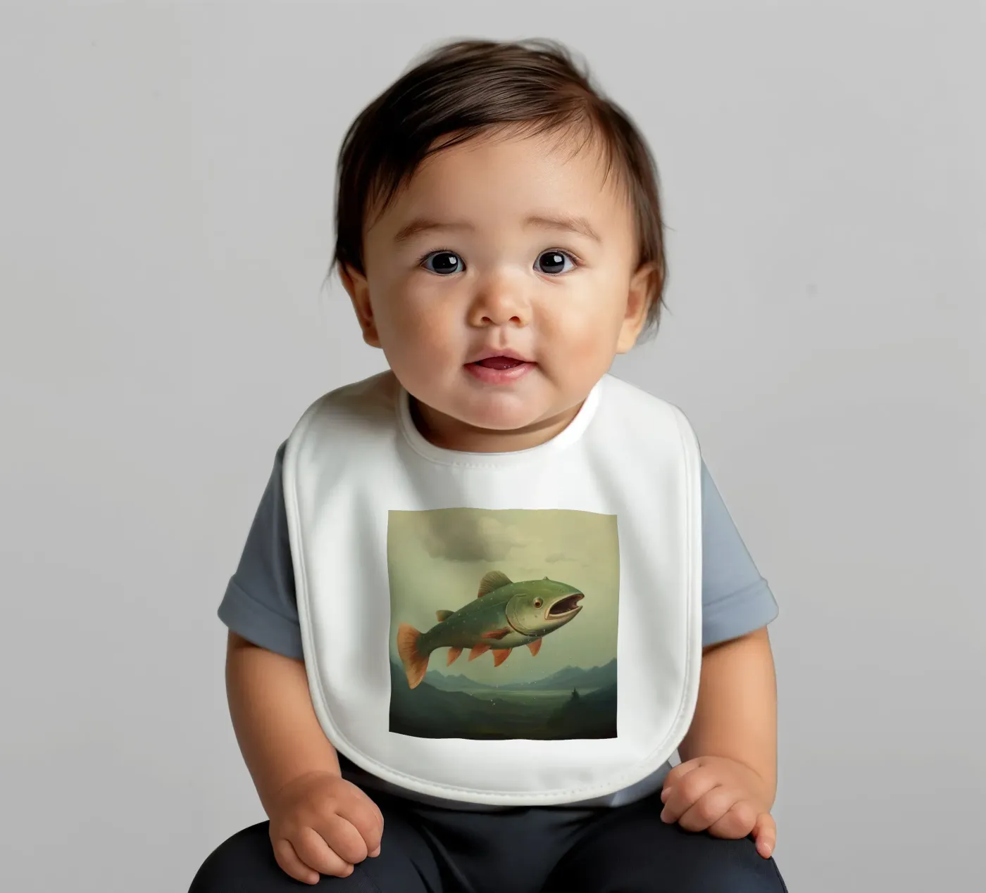 Minimum Trout bavoir de Minimal Animal Art