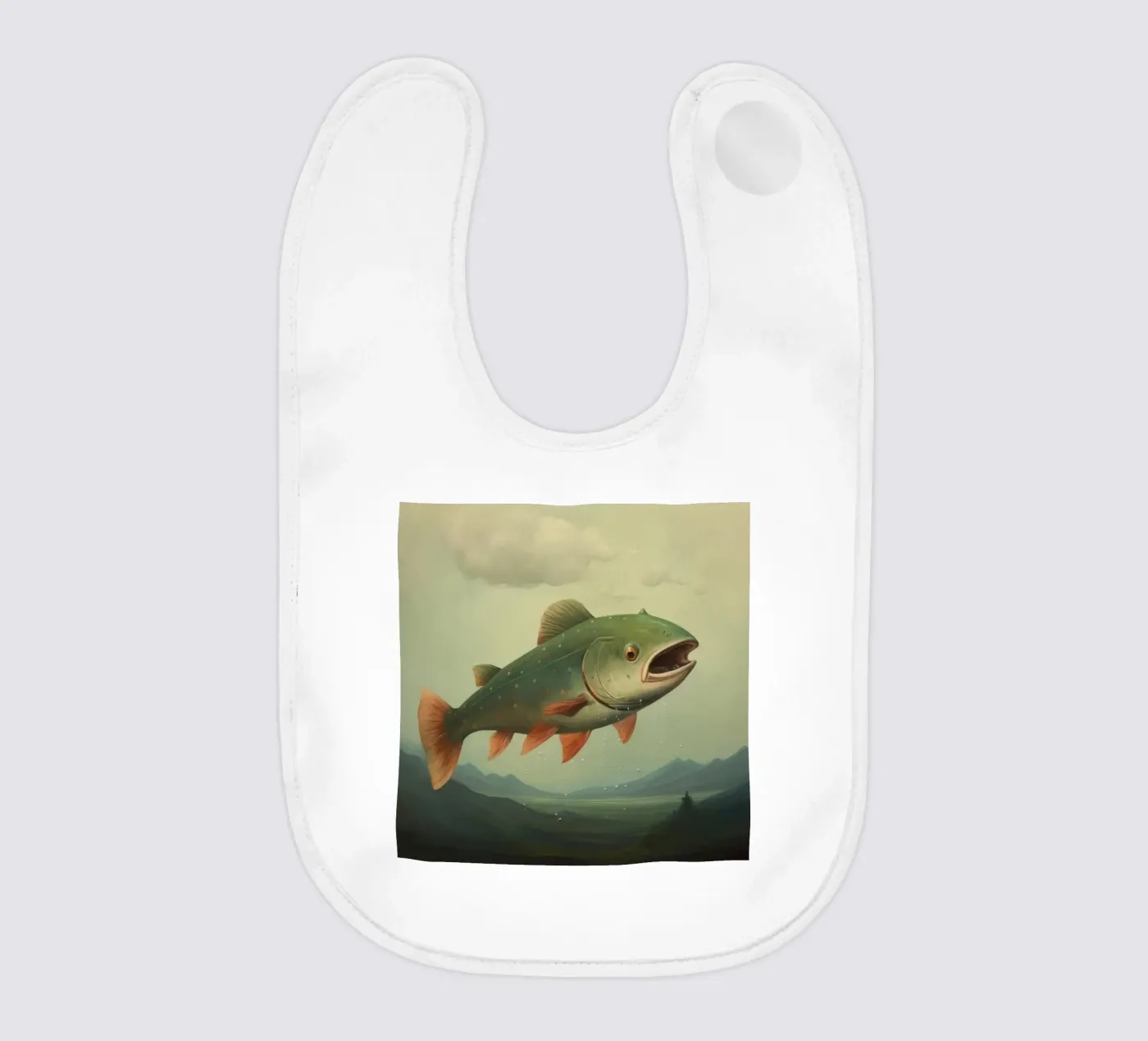 Minimum Trout bavoir de Minimal Animal Art