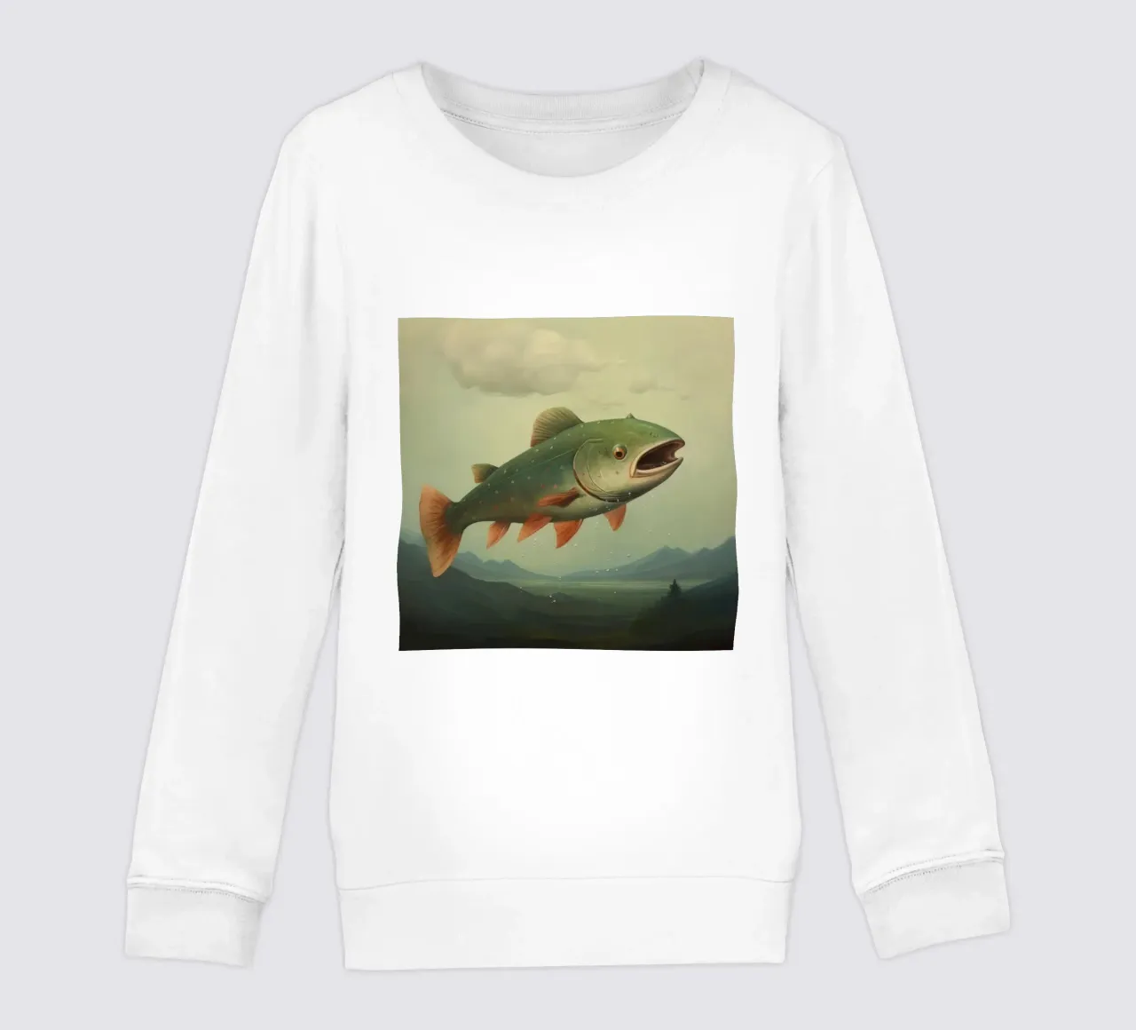 Trota minima 3 felpa bambino da Minimal Animal Art