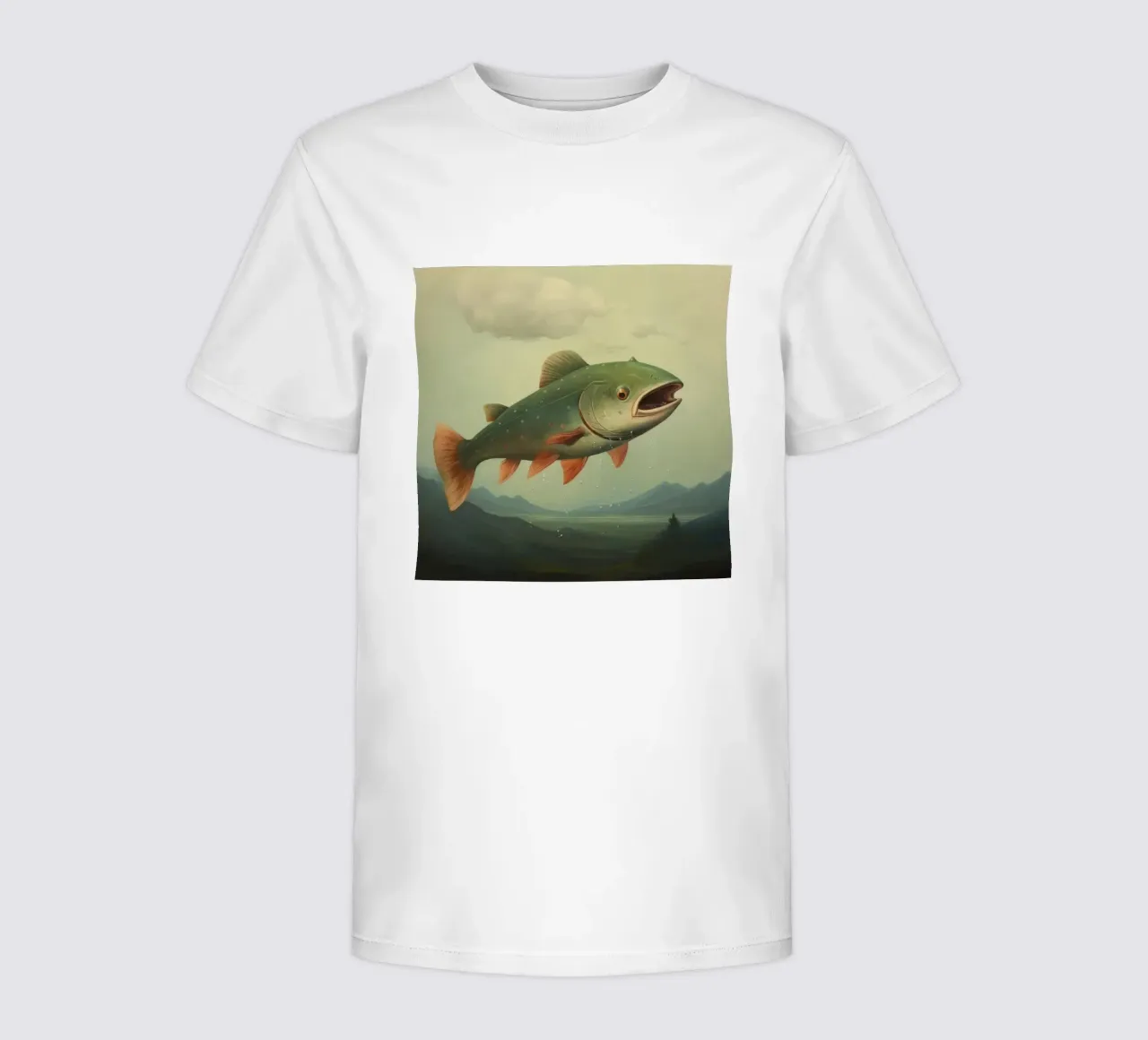 Minimum Trout t-shirt bambini da Minimal Animal Art
