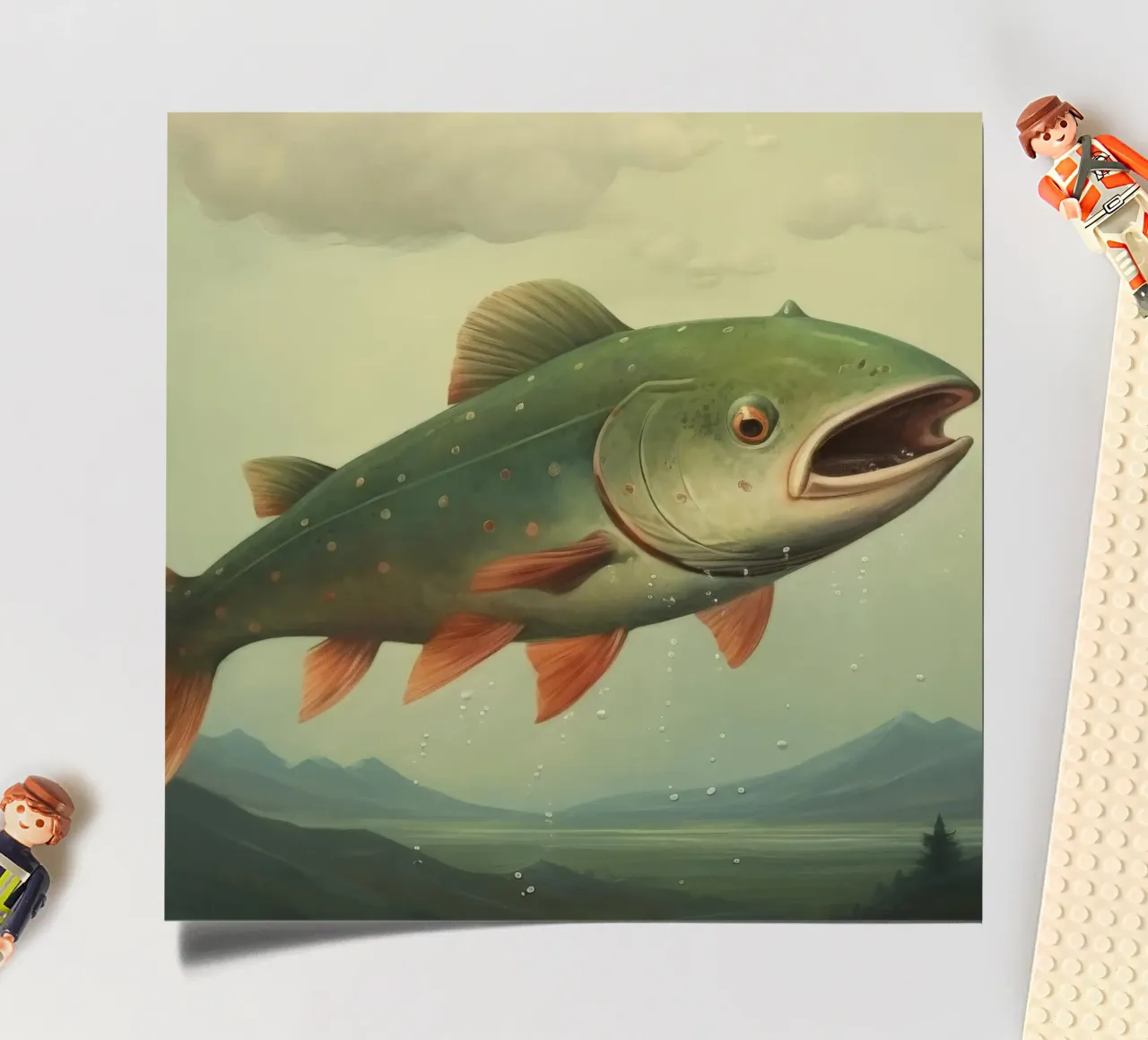 Minimum Trout sticker sheet by Minimal Animal Art