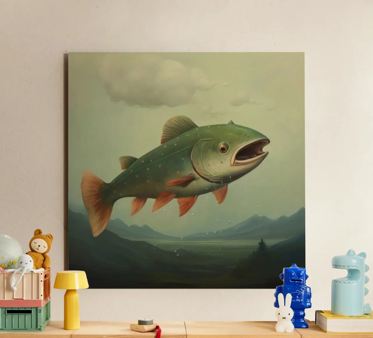 Minimum Trout forex plate by Minimal Animal Art
