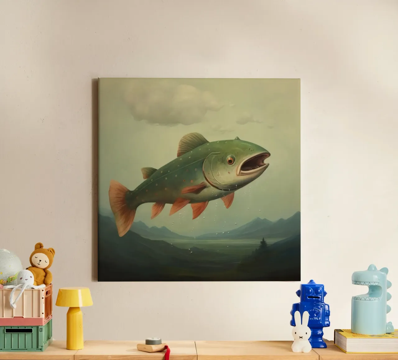 Trota minima tela da Minimal Animal Art