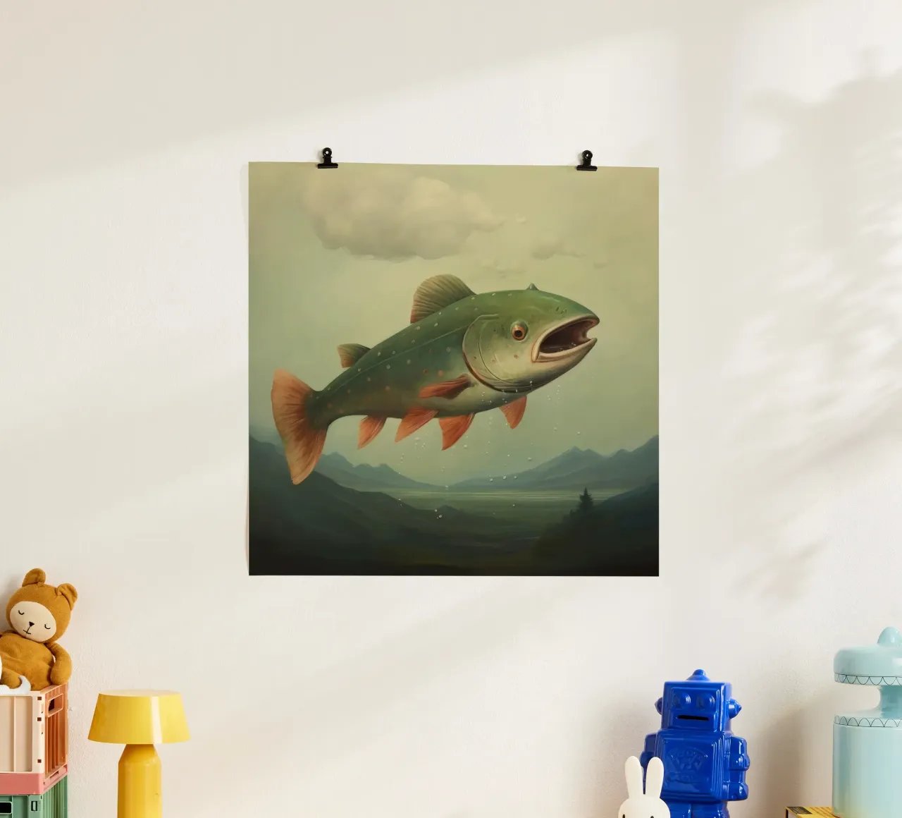 Minimum Trout poster by Minimal Animal Art