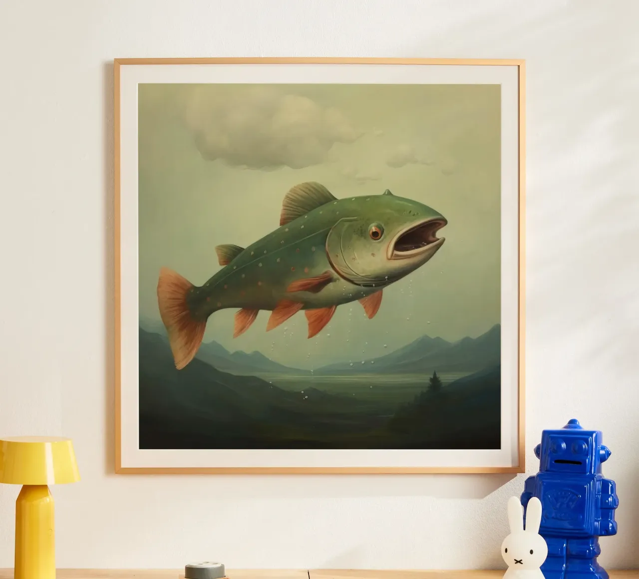 Minimum Trout poster by Minimal Animal Art