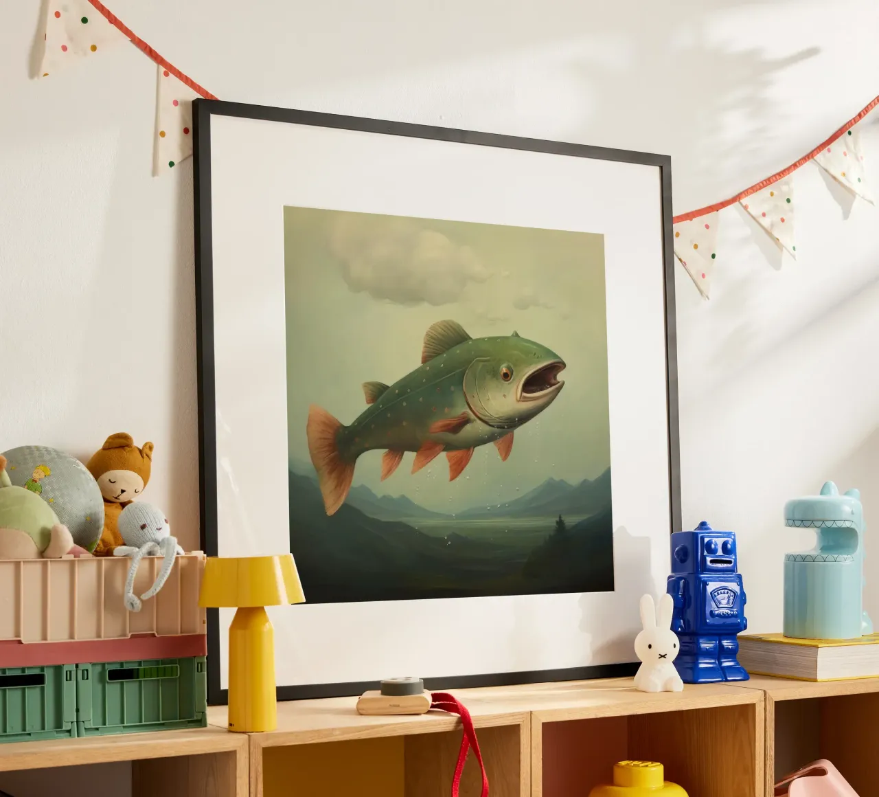 Minimum Trout poster by Minimal Animal Art
