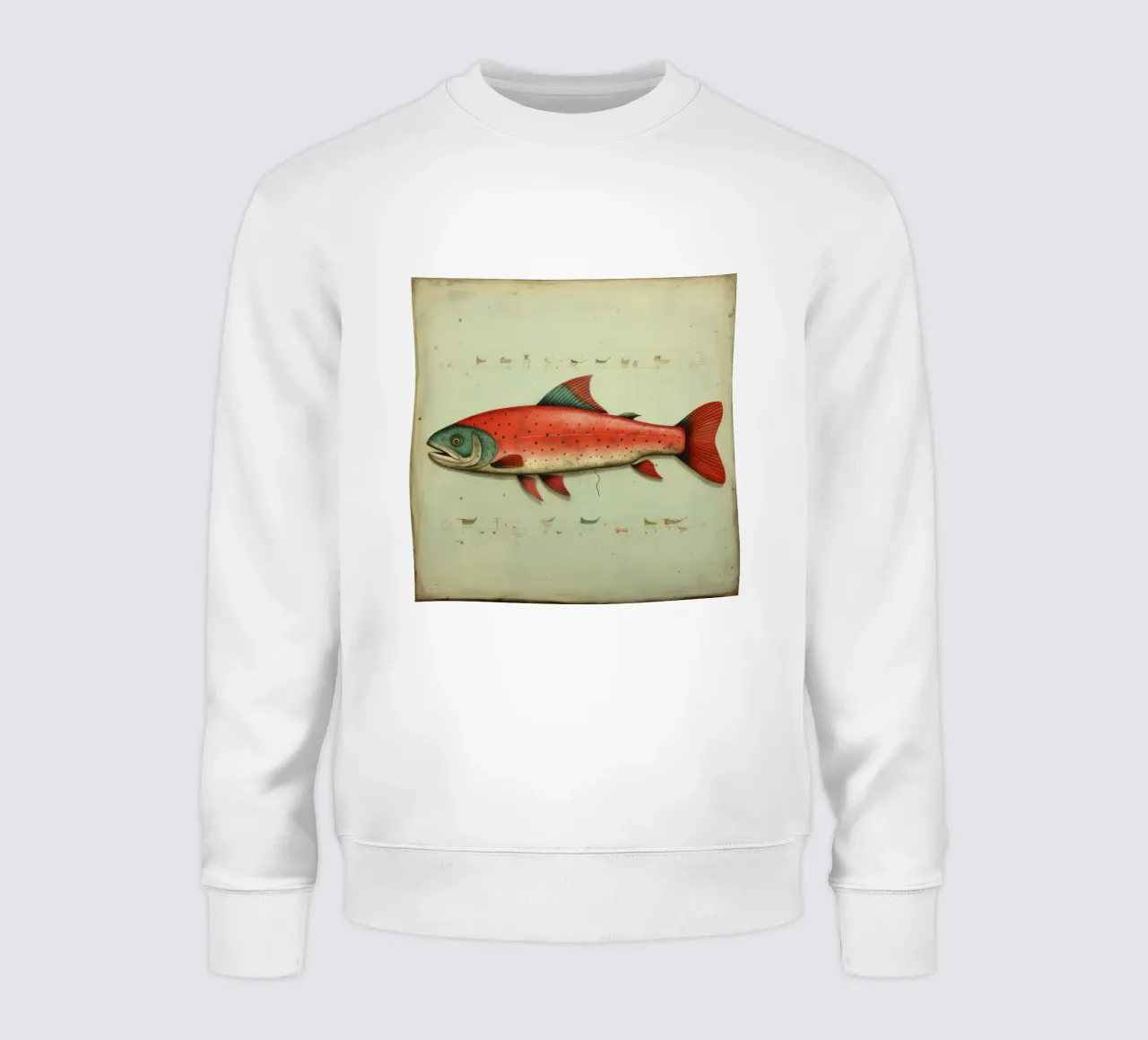 Minimale forel 4 sweatshirt van Minimal Animal Art