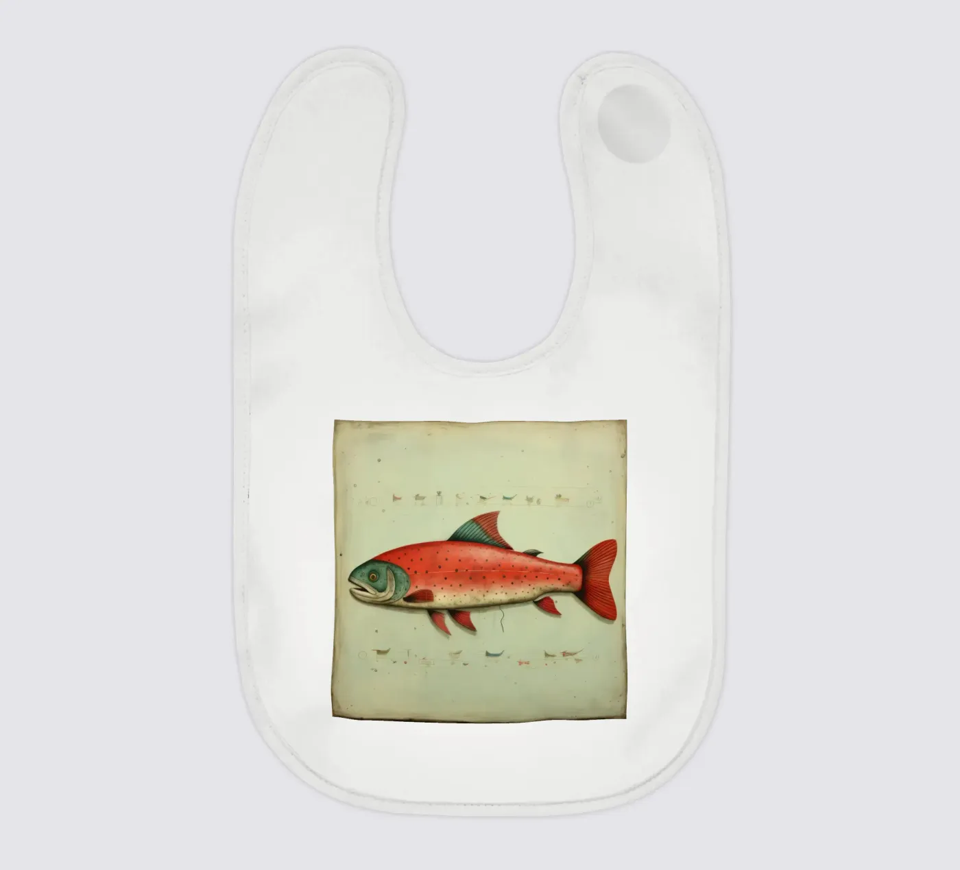 Minimum Trout Babylätzchen von Minimal Animal Art