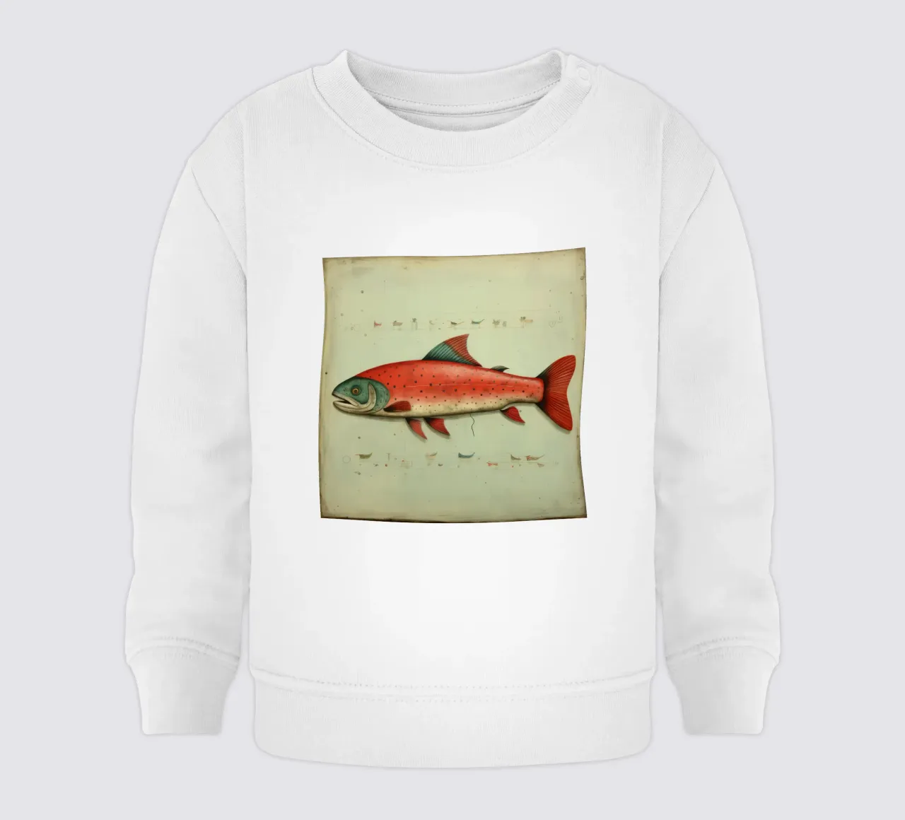 Trota minima 4 felpa neonato da Minimal Animal Art