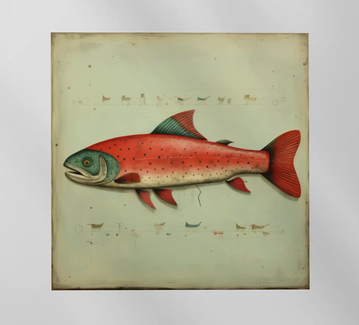 Minimum Trout backlit film by Minimal Animal Art