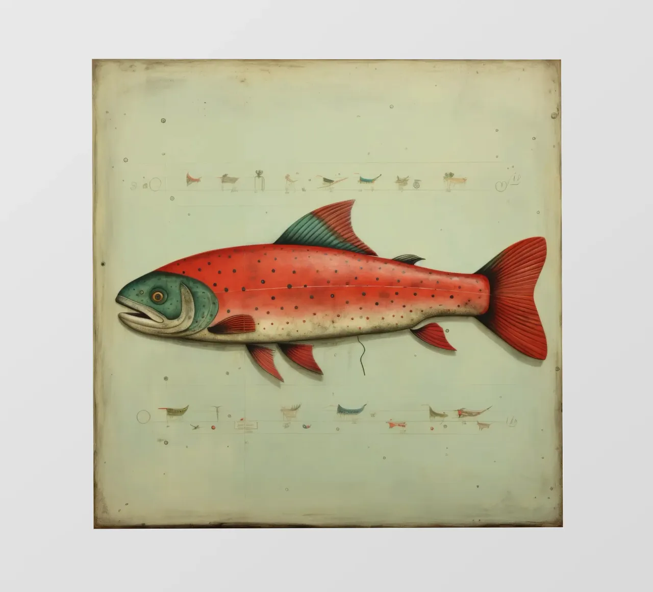 Minimum Trout telo in pvc da Minimal Animal Art