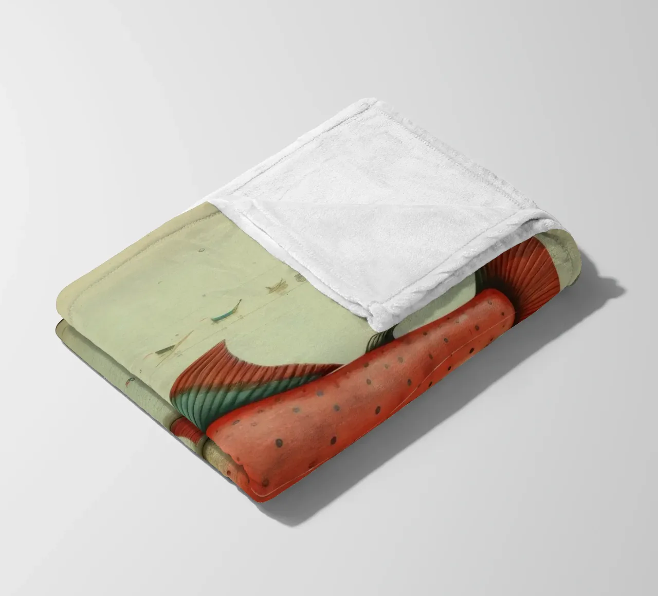 Minimum Trout Fleecedecke von Minimal Animal Art