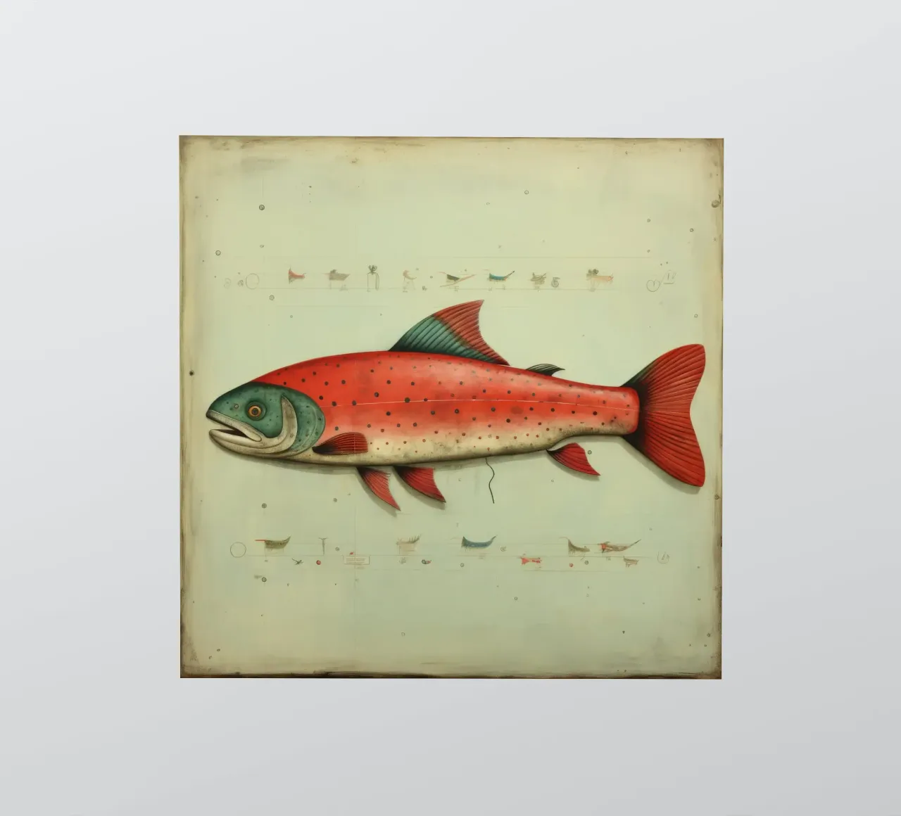 Minimum Trout Sticker von Minimal Animal Art
