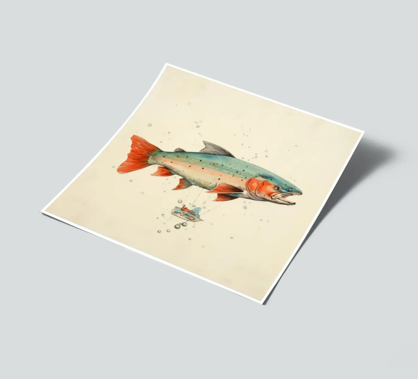 Minimum Trout sticker sheet by Minimal Animal Art