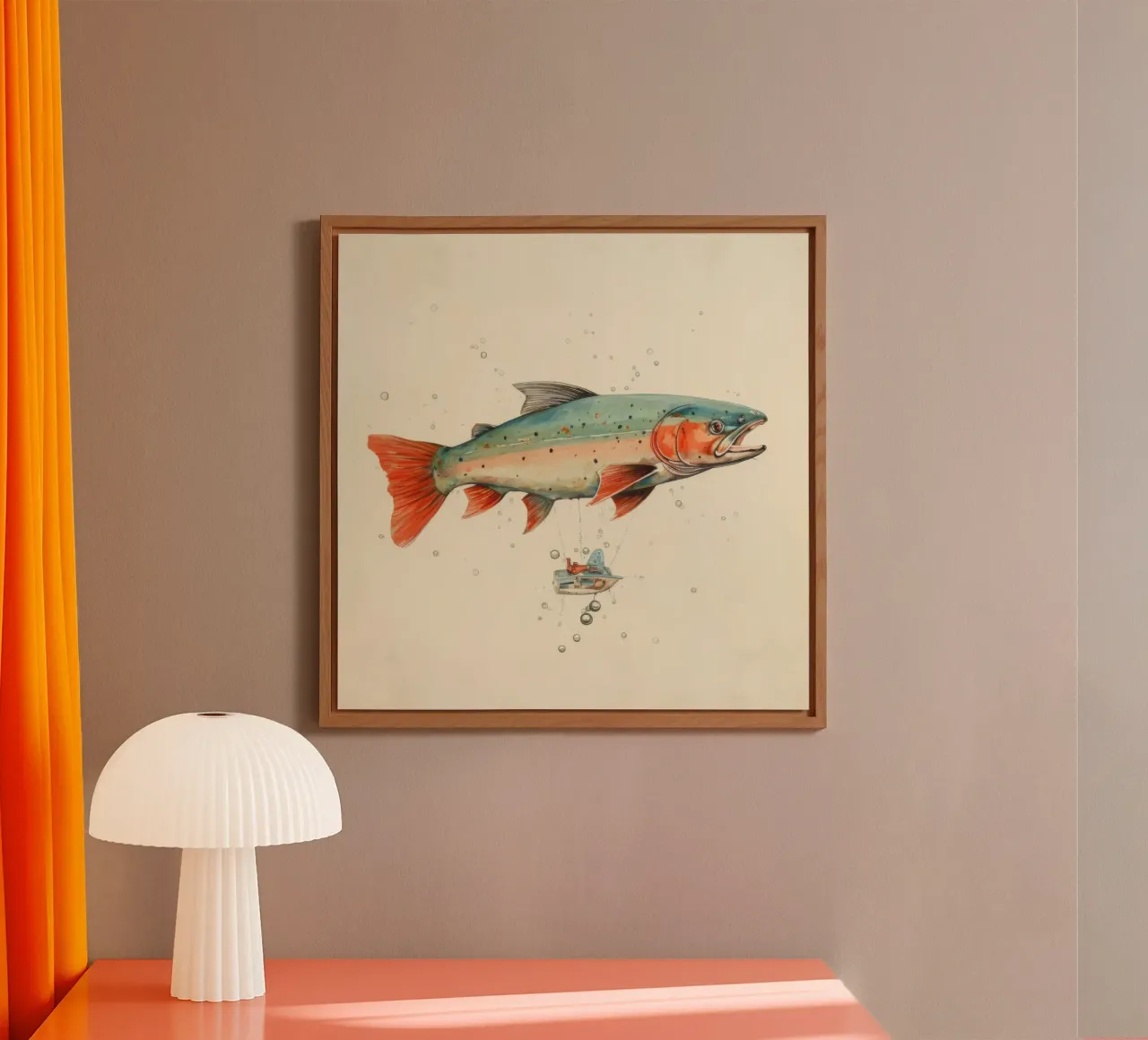 Trota minima 1 alluminio dibond da Minimal Animal Art