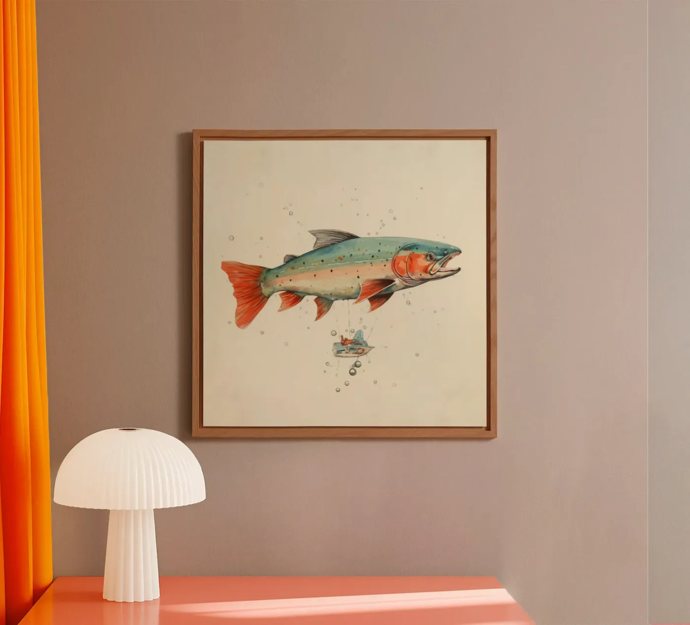 Minimum Trout forex plate by Minimal Animal Art