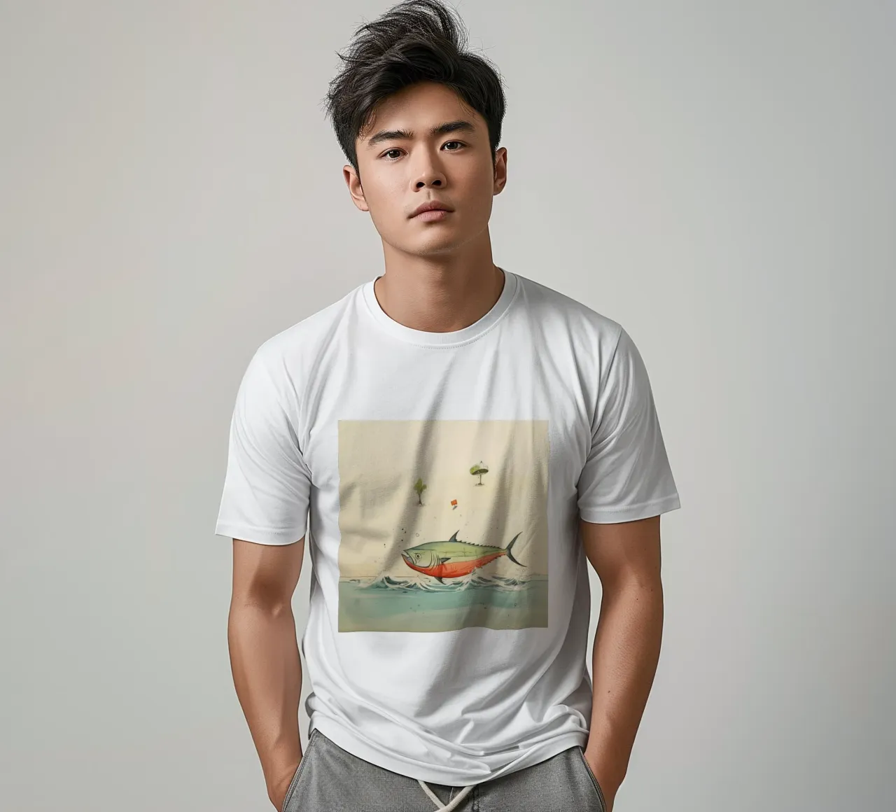 Tonno minimo 2 t-shirt da Minimal Animal Art