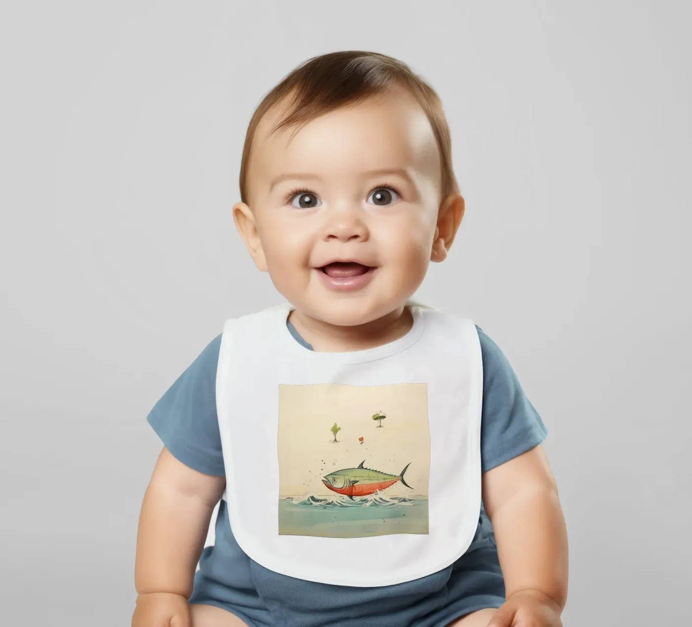 Minimo tonno bavaglino da Minimal Animal Art