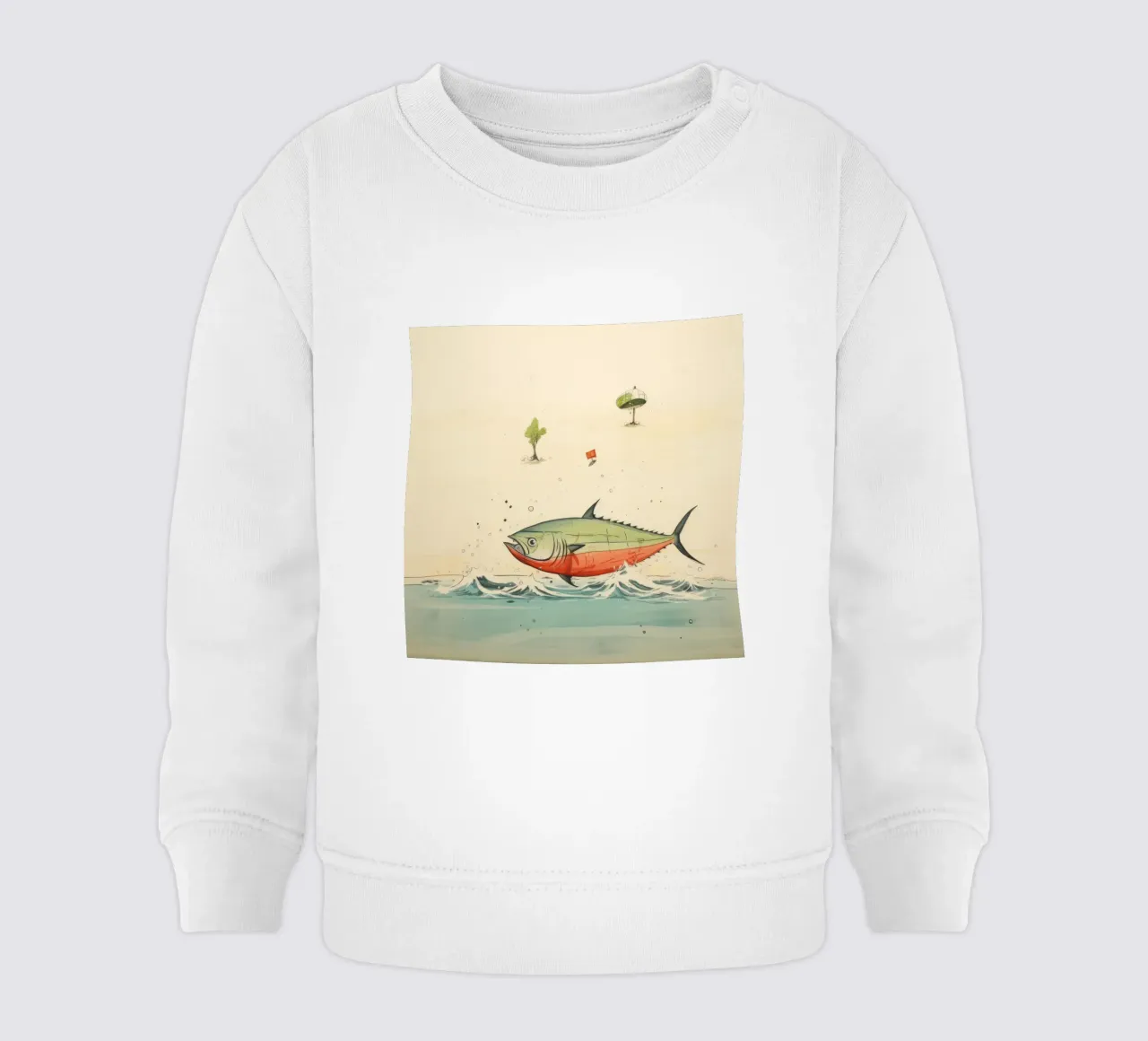 Tonno minimo 2 felpa neonato da Minimal Animal Art