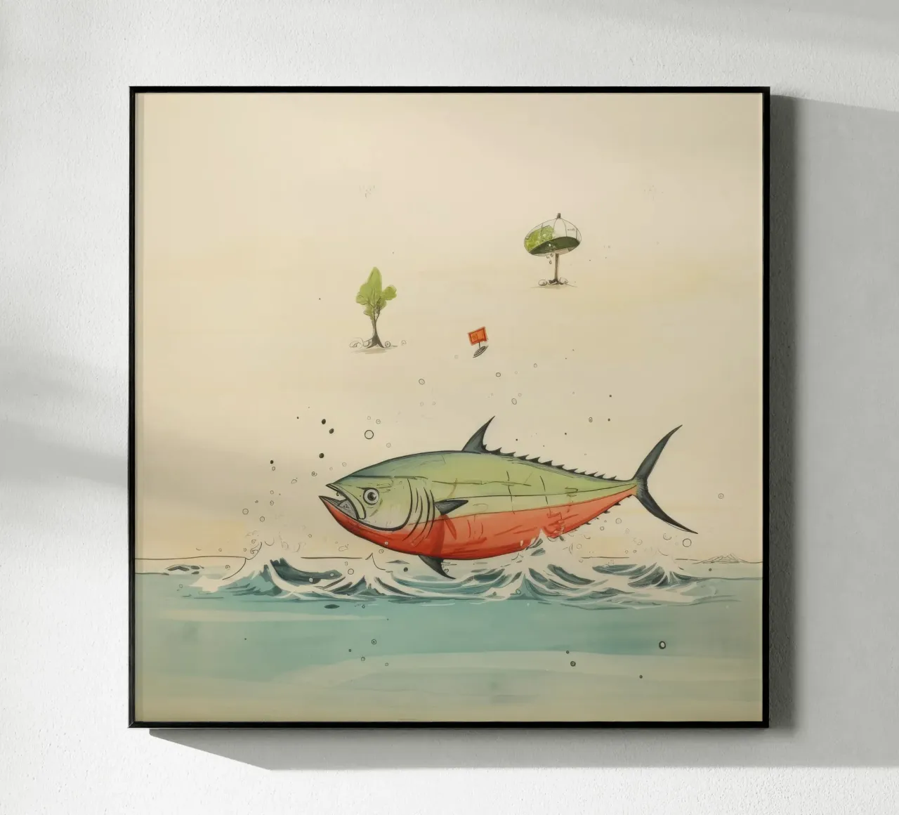 Tonno minimo 2 plexiglass da Minimal Animal Art