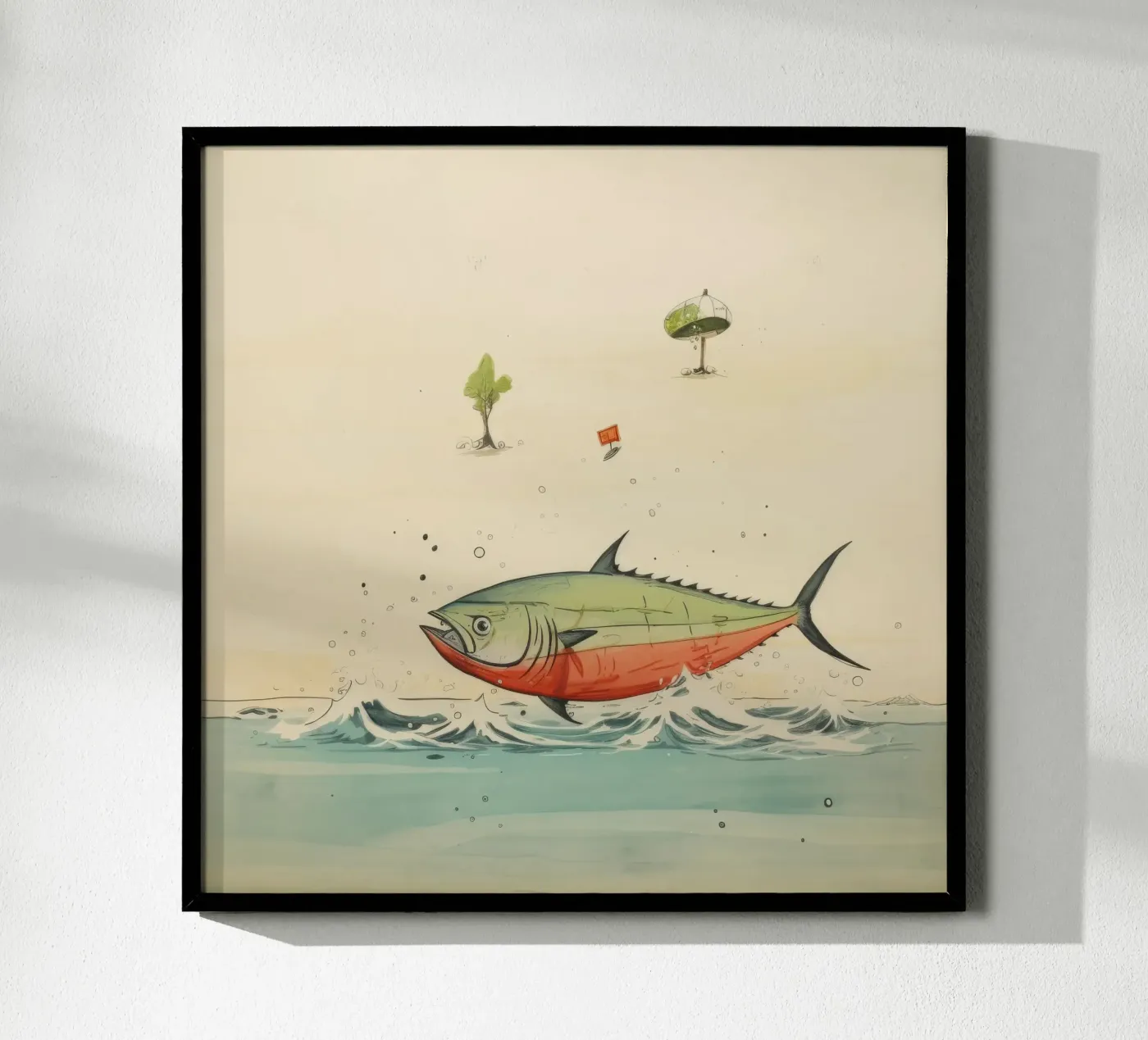 Minimum Tuna poster da Minimal Animal Art