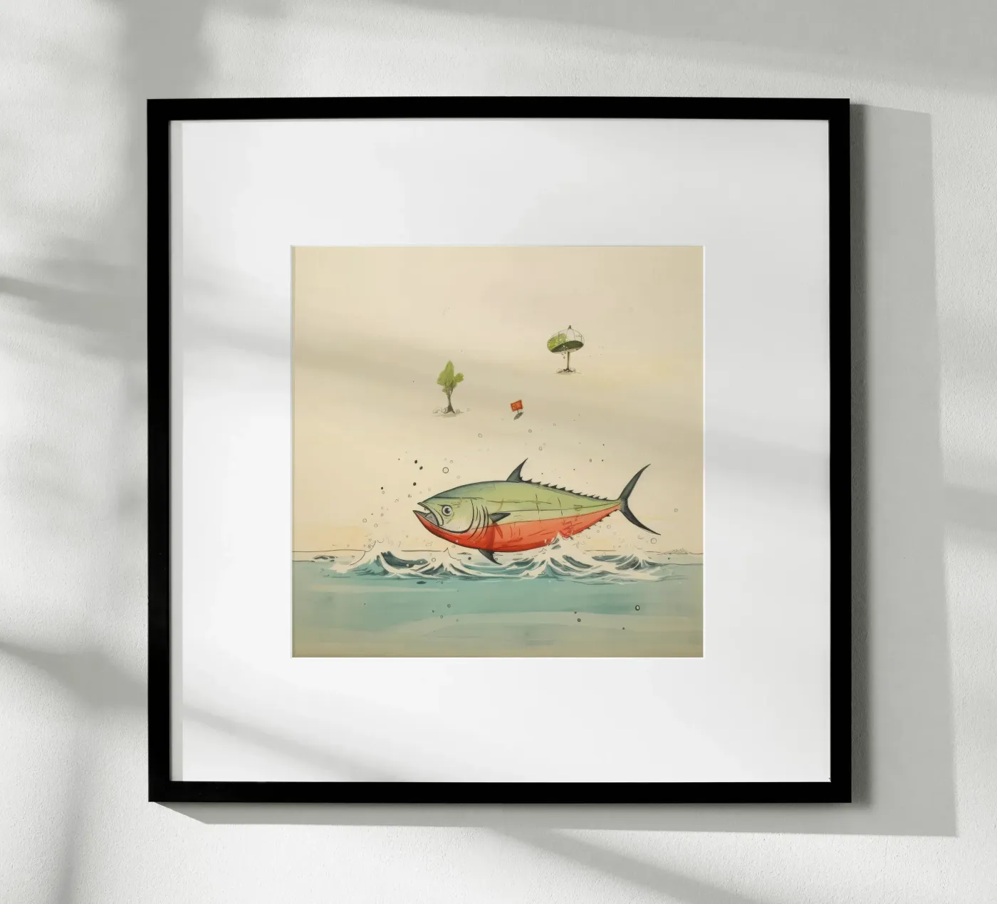 Minimum Tuna poster da Minimal Animal Art
